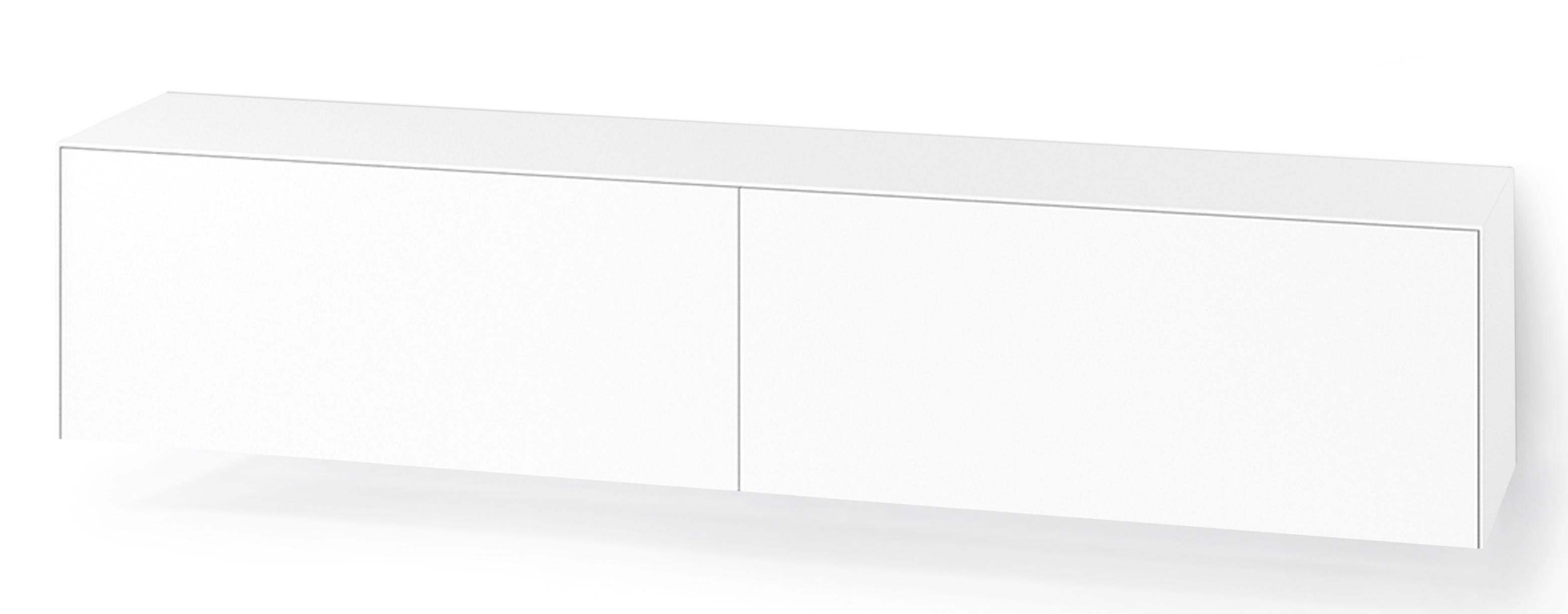 Weißes Nex Pur Box Board von Piure mit Schubkasten, modernes Wandregal für Wohnzimmer und Büro.