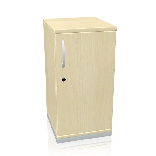 Prisma Büroschrank mit Drehtür von Palmberg, helles Holzdekor, abschließbar, für Büro und Arbeitszimmer.