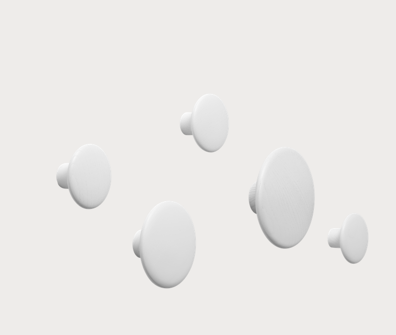 The Dots kapstokhaken, set van 5, Muuto