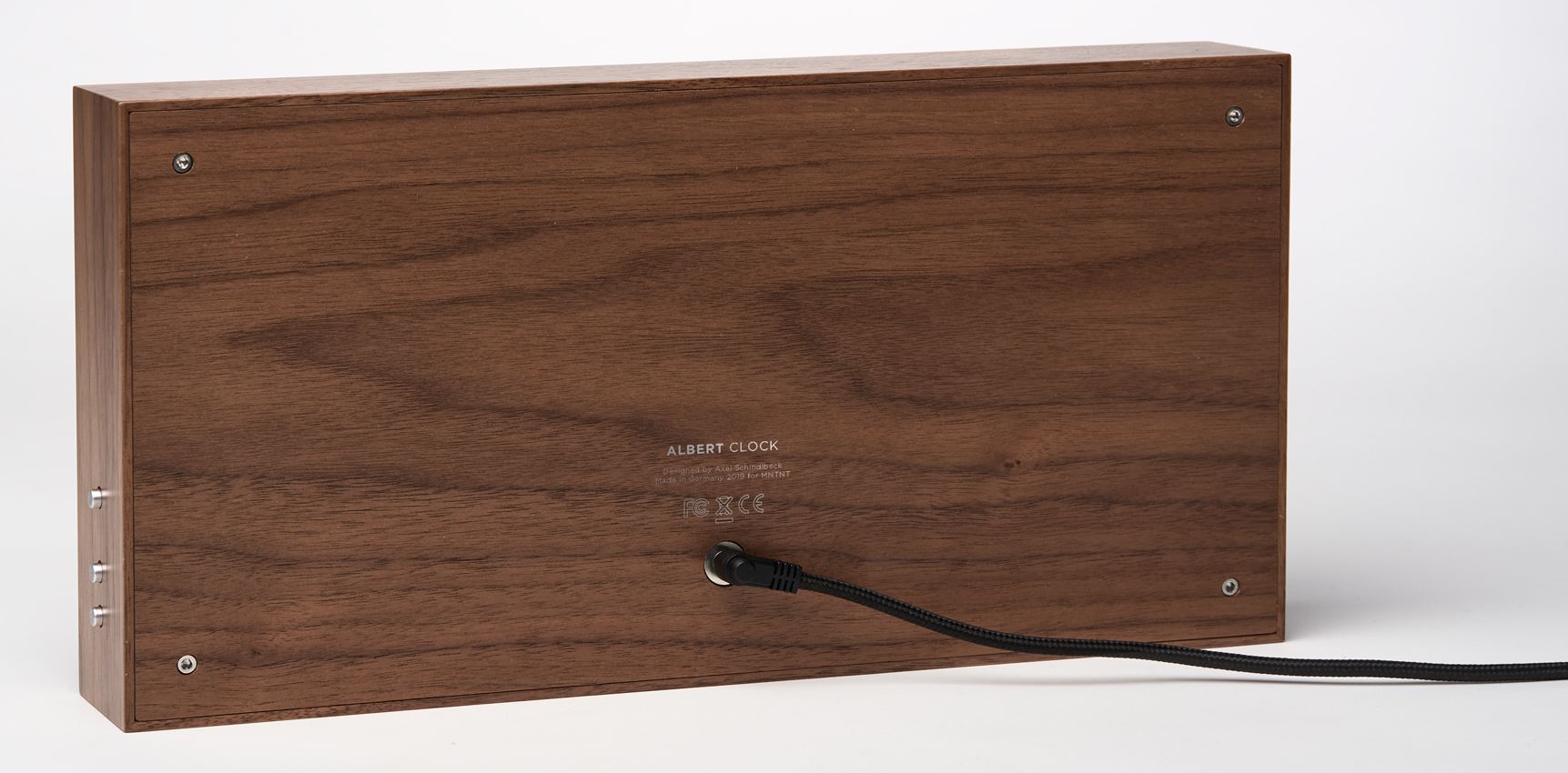 Digitale klok met LED-verlichting / Tafelklok / Wandklok / Houten klok (walnoot) / Albert Clock
