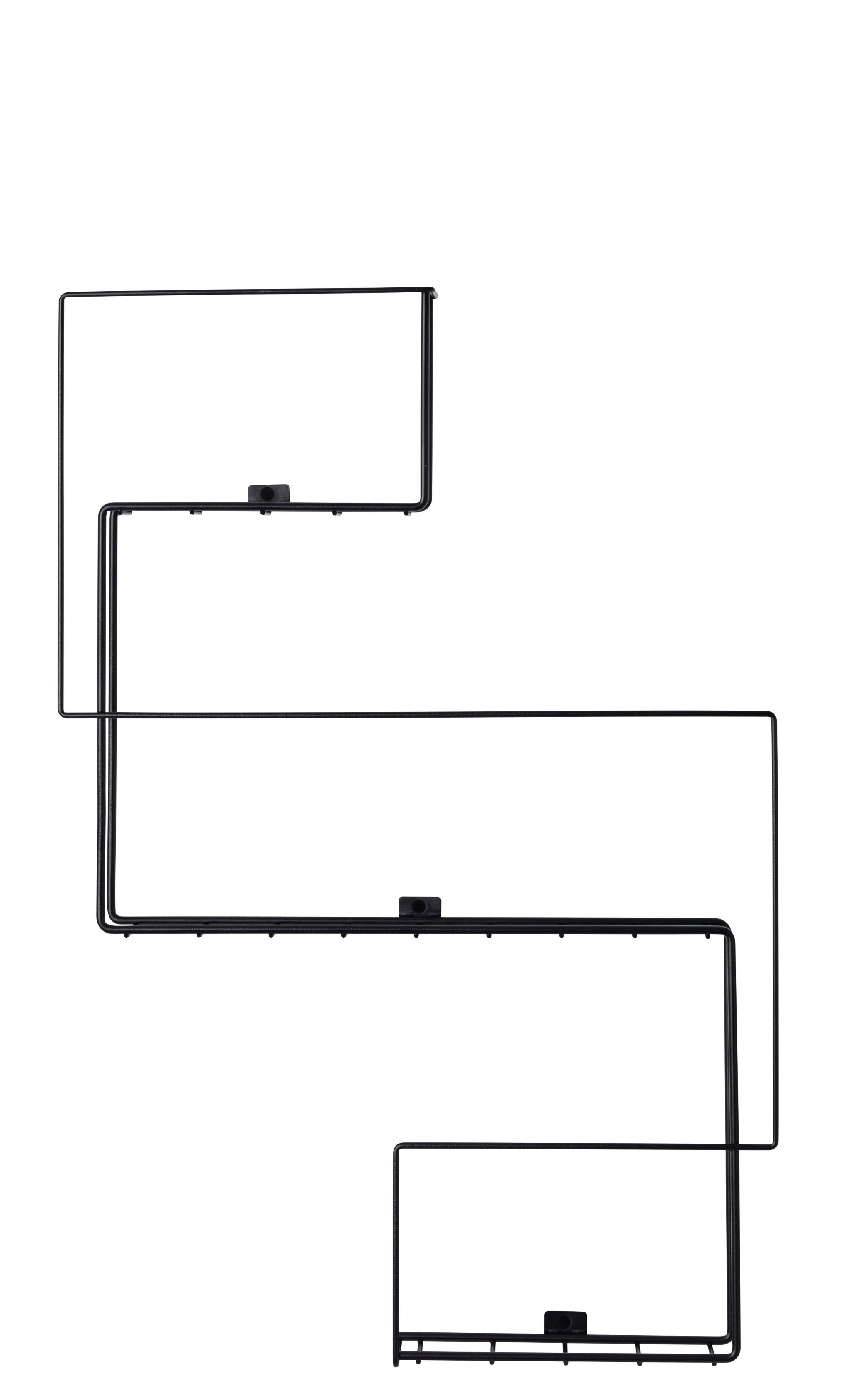 Schwarzer Schönbuch Revue Wand Zeitungs- und Prospekthalter aus Metall, modernes Design für Zeitschriften und Prospekte.