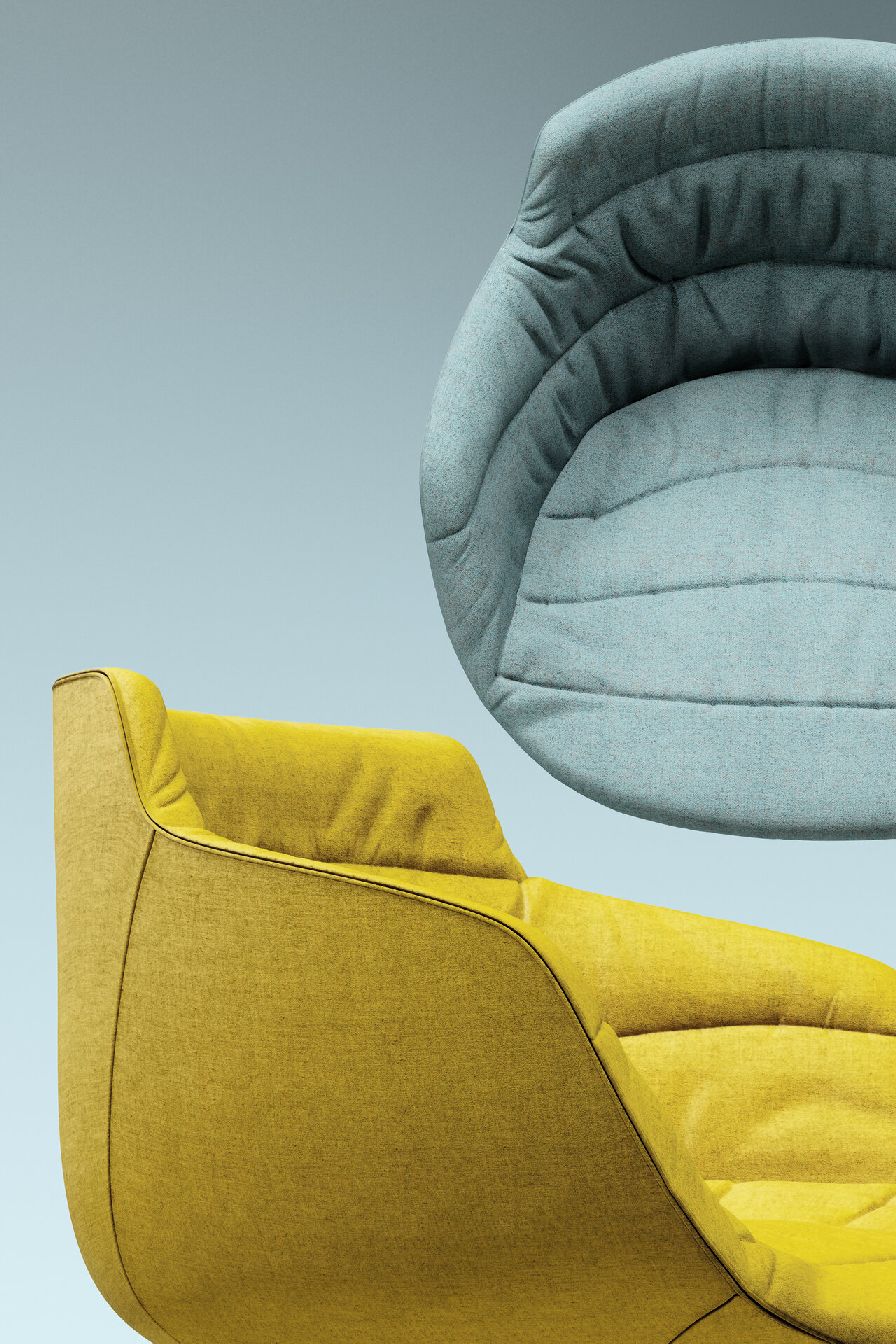 Flow Armchair, fauteuil met armleuningen van MDF Italia