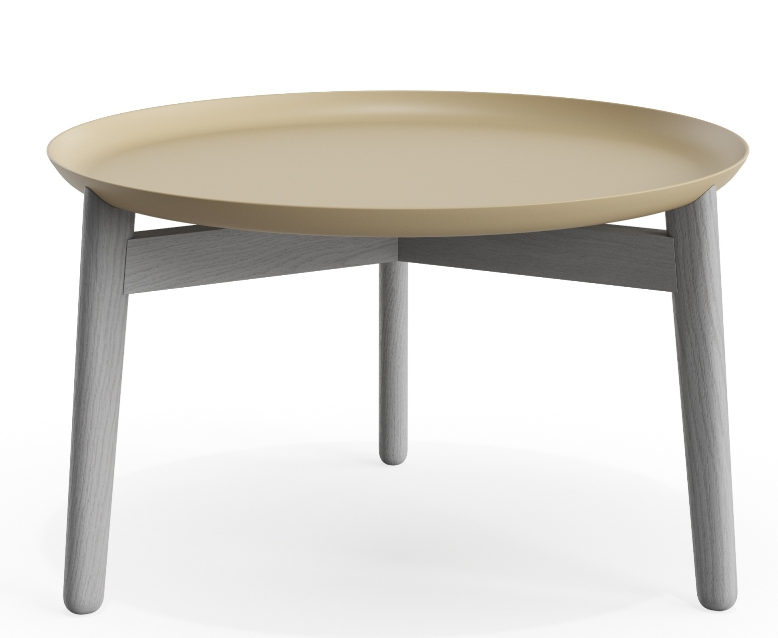 Plaisir Beistelltisch von Zeitraum, Aluminium Tisch mit drei Beinen, modernes Design für Wohnzimmer und Büro.