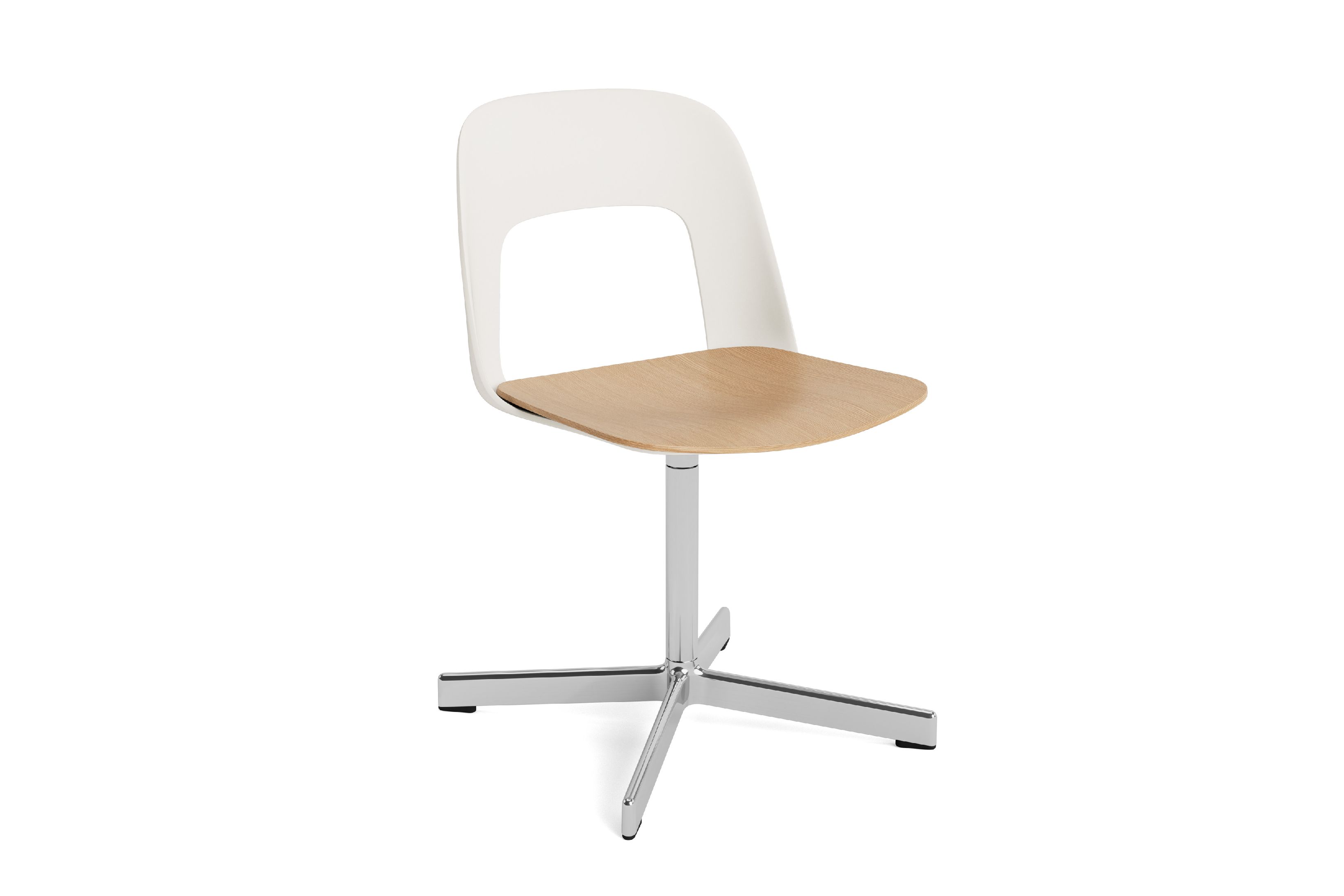 Layout Side Chair 132 stoel met vierpotig draaivoet Hay