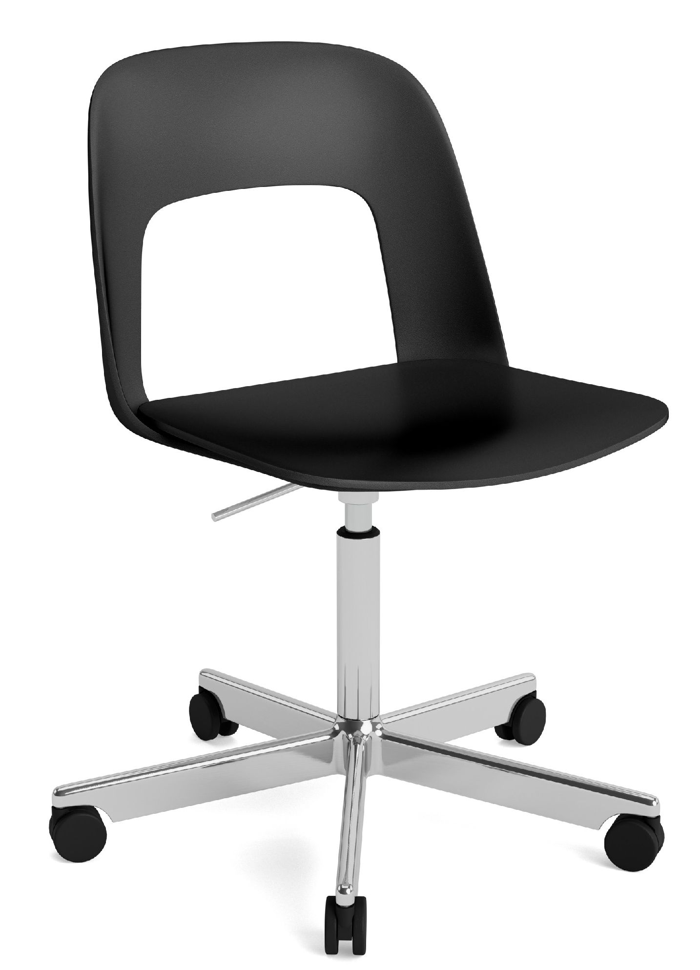 Layout Side Chair 141 stoel met vijfpotig draaivoet van Hay