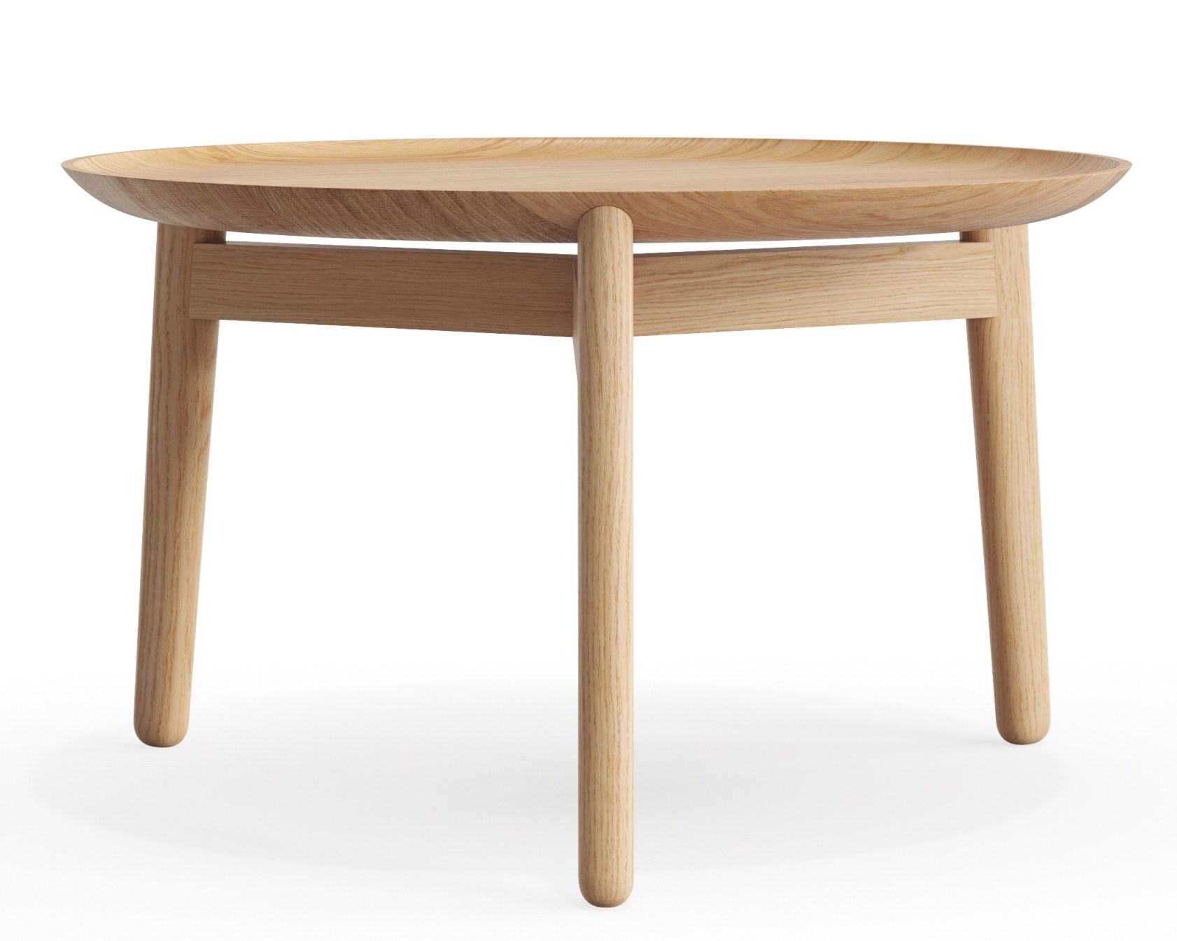 Plaisir 2 Beistelltisch von Zeitraum, H 32 cm, aus hellem Holz, modernes Design für Wohnzimmer.