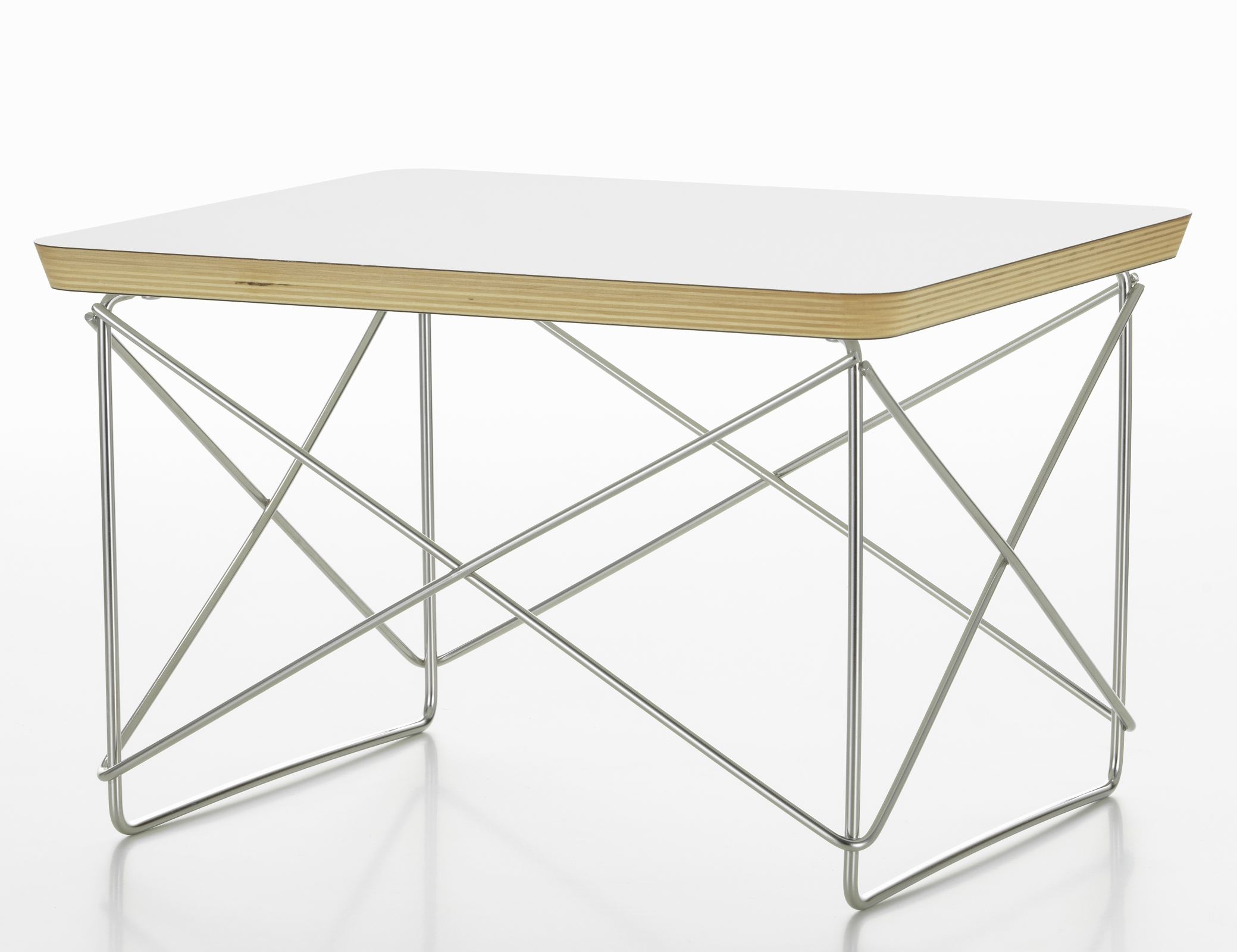 Occasional LTR bijzettafel HPL WIT / ROESTVRIJ STAAL Vitra UNIEKE EXEMPLAREN  
