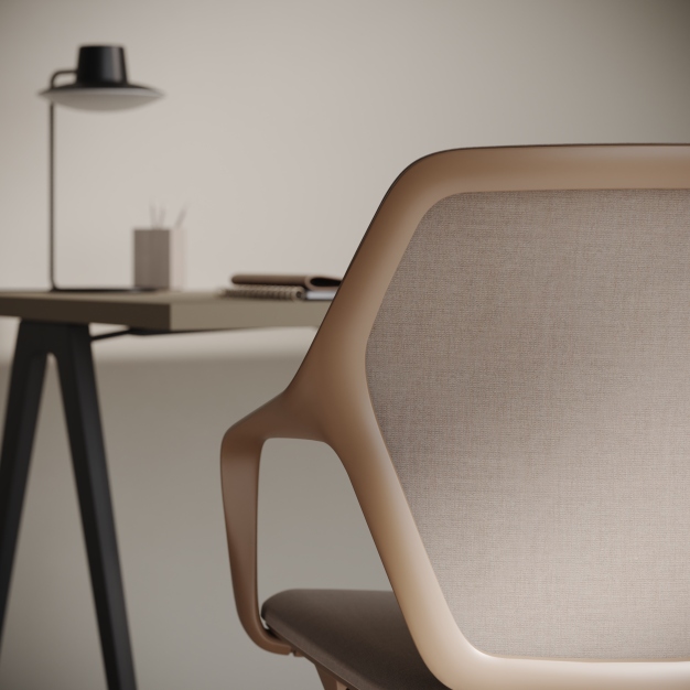 Detailaufnahme des Brunner Ray Work Bürodrehstuhls mit Armlehnen, ergonomisch und modern für komfortables Sitzen im Büro.