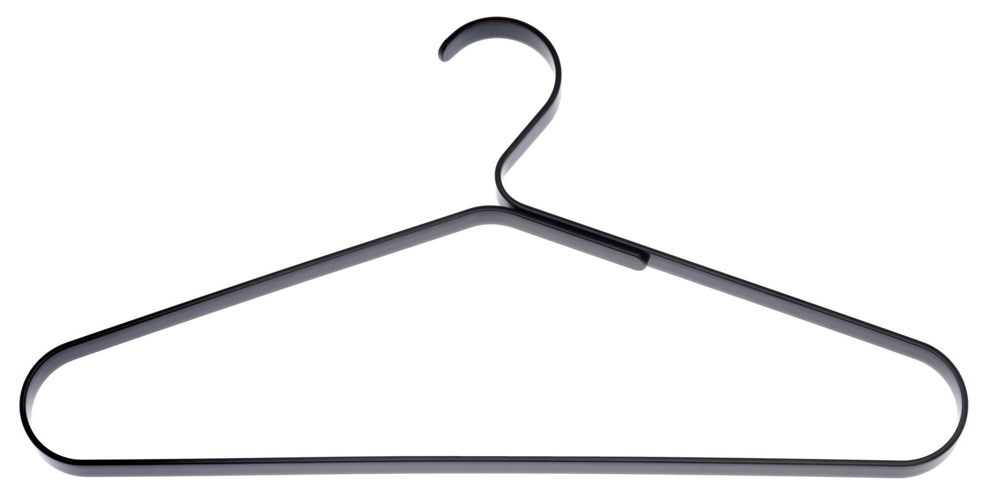 Schwarzer Kleiderbügel von Schönbuch, minimalistisches Design für Garderobe und Kleiderschrank. Praktischer Bügel für Jacken, Hemden und mehr.