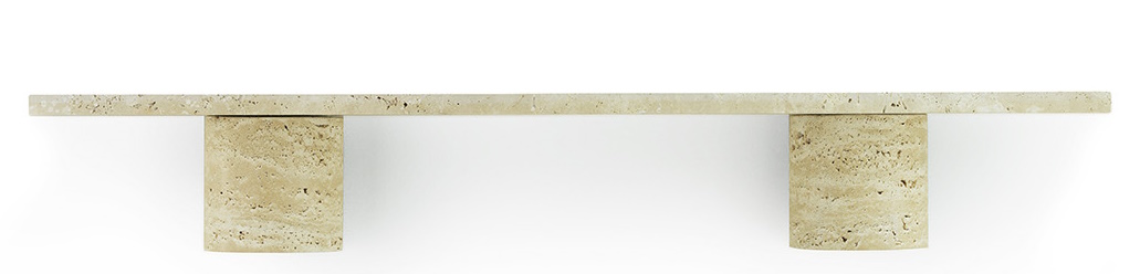 Sten Regal 80 cm von Normann Copenhagen aus Travertin, minimalistisches Design für moderne Wohnräume.