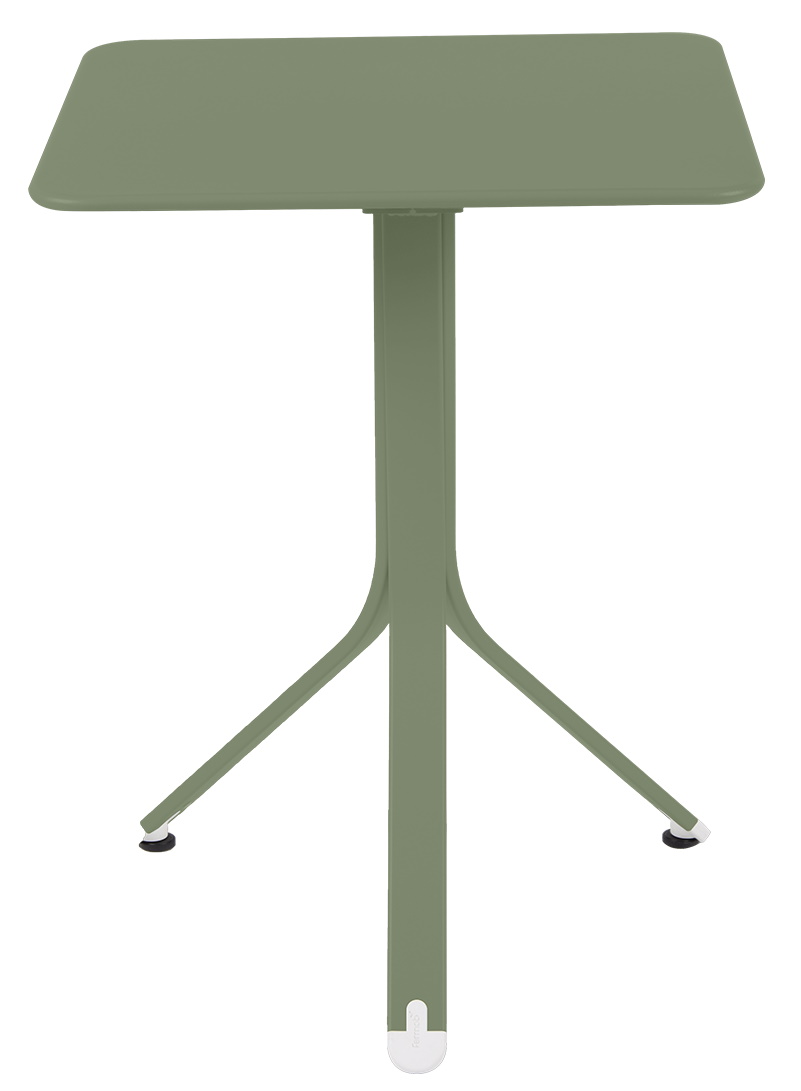 Resto Tisch von Fermob, quadratischer Outdoor-Tisch in Grün, ideal für Garten, Terrasse und Balkon.