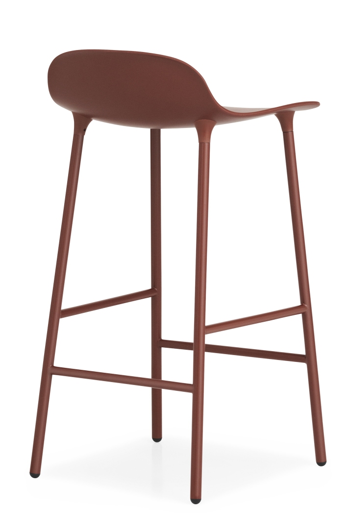 Form Barstool Barhocker von Normann Copenhagen, Hocker aus Stahl in Braun, modernes Küchendesign.