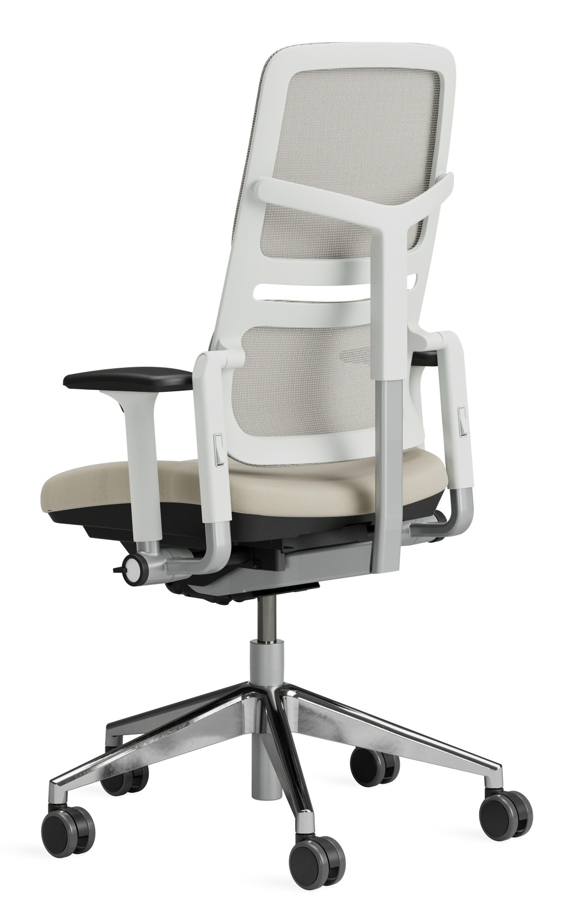 Please Air Bürostuhl von Steelcase mit Netzrücken, ergonomisch und modern, Ansicht von hinten.