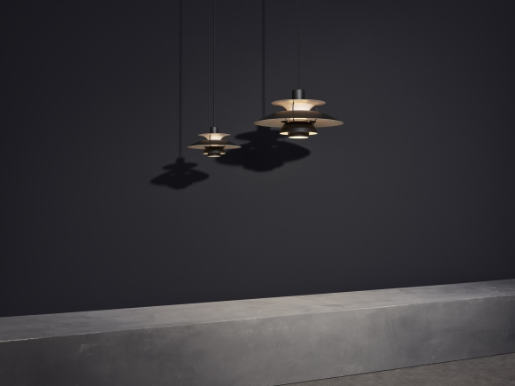 PH 5 Mini monochrome hanglamp van Louis Poulsen in Pale Pewter