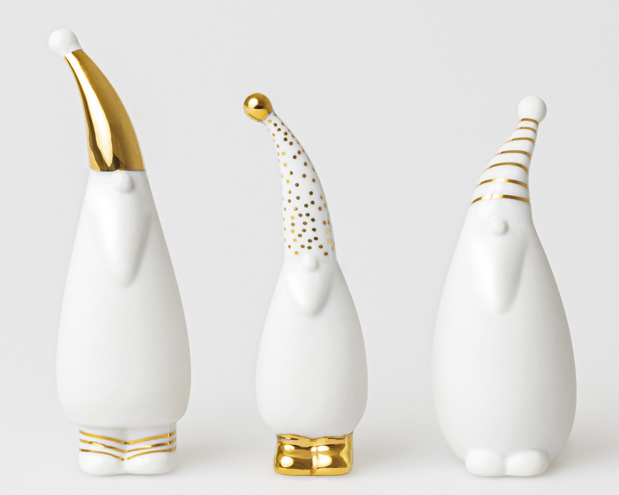 Set kerstmanfiguurtjes (3 stuks) met wielen