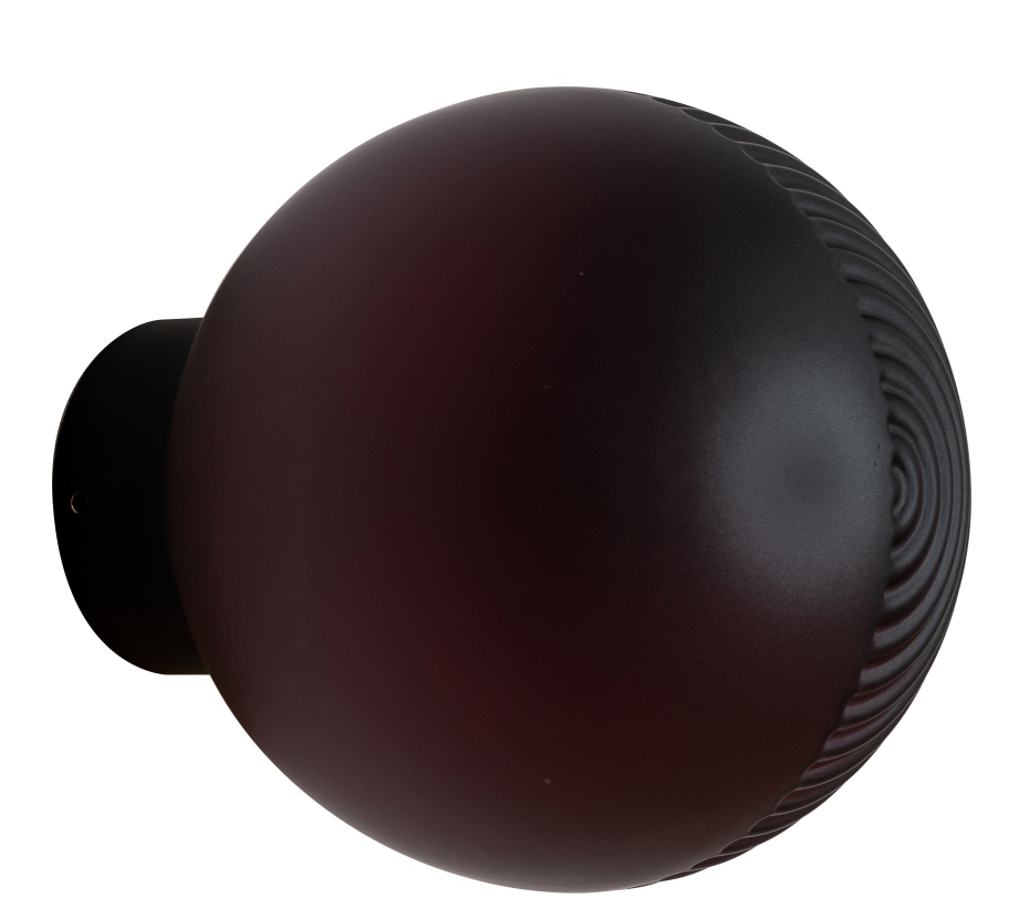 Stellar Wandleuchte in Aubergine/Schwarz von Pulpo, moderne Innenbeleuchtung mit runder Form und Struktur.