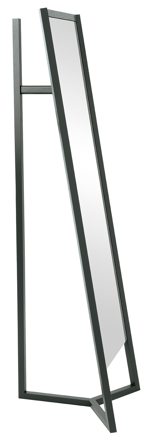 Club Standspiegel von Schönbuch mit integrierter Garderobe, moderner Ankleidespiegel für Flur und Schlafzimmer.