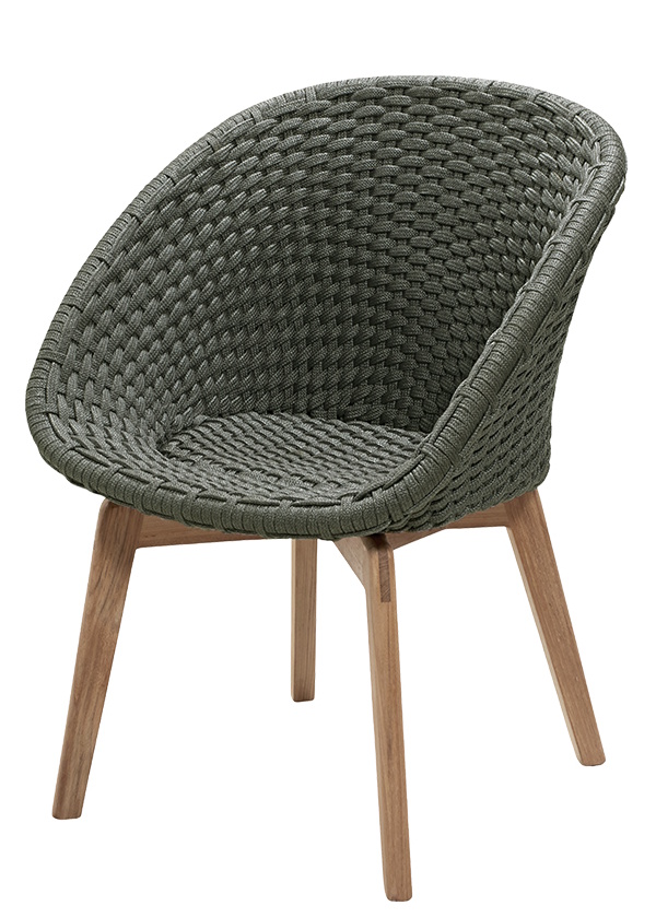 Peacock Outdoor-fauteuil Rope Cane-Line donkergroen