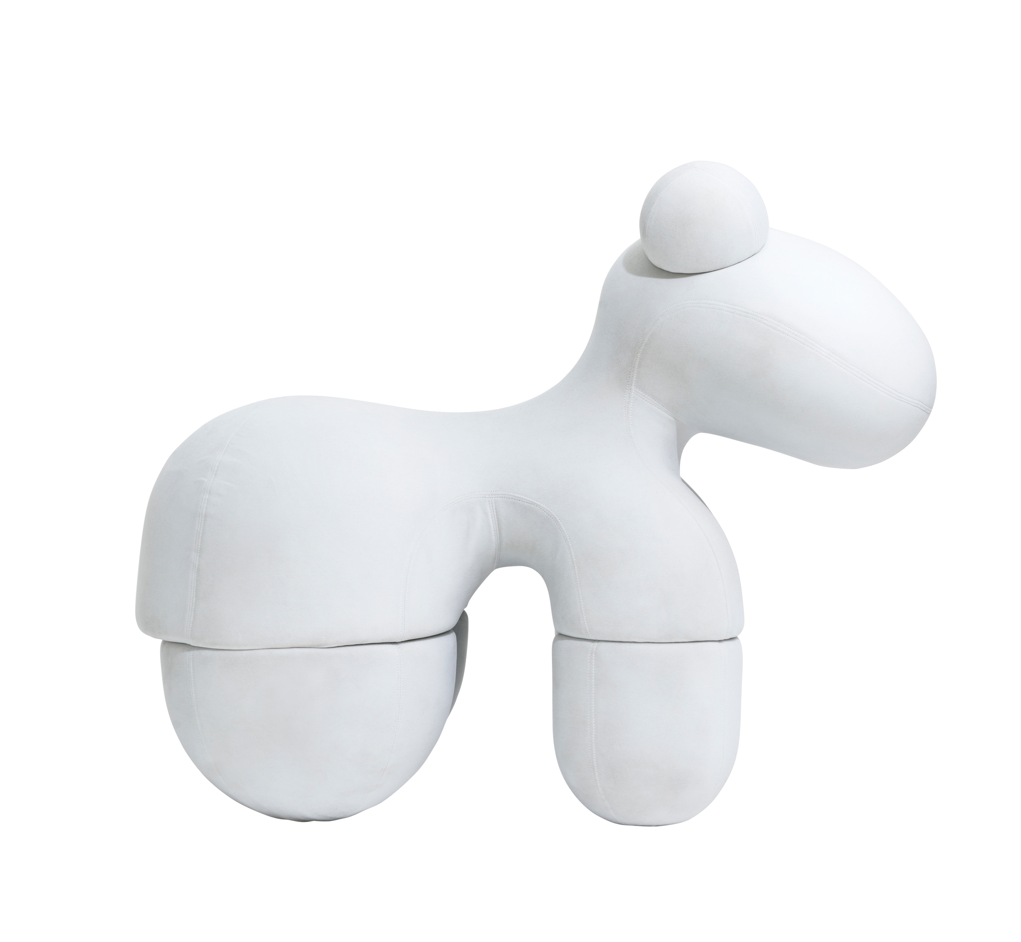 Pony Stuhl von Eero Aarnio Originals, modernes Designobjekt in Weiß, Sitzmöbel für Kinder.