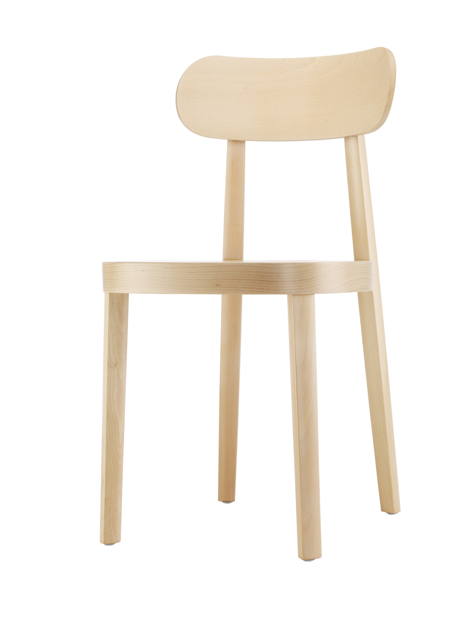 Heller Holzstuhl, Modell 118 M von Thonet, klassisches Design für Esszimmer und Wohnbereich.