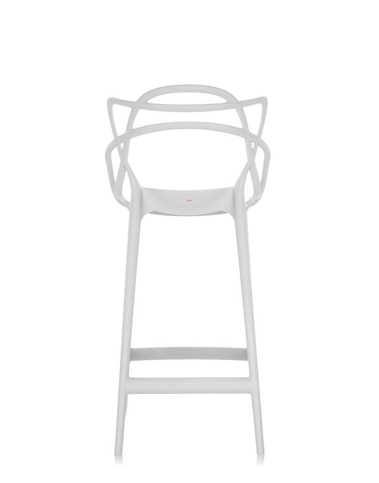 Weißer Masters Barhocker von Kartell, Design-Hocker aus Kunststoff für Küche oder Bar.