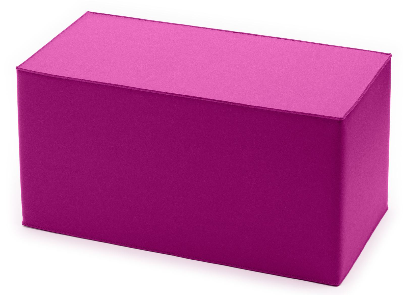 Pinker Quader Sitzhocker von HEY-SIGN by BWF Group, moderner Filzhocker für Wohnzimmer und Büro.