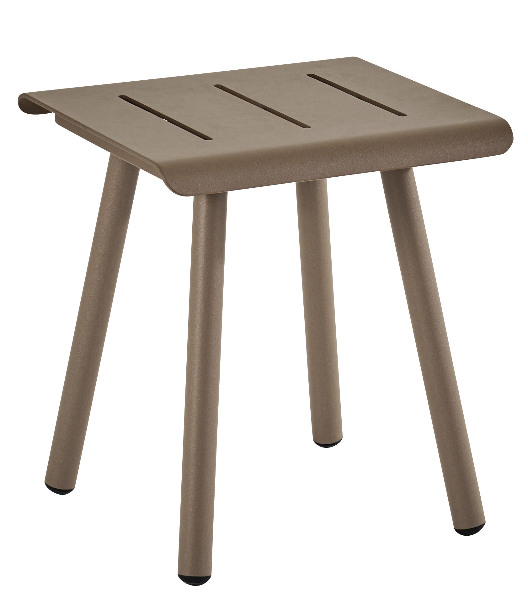 Weishäupl Vapio Hocker für den Außenbereich, brauner Design Hocker mit schlichtem, modernem Stil.
