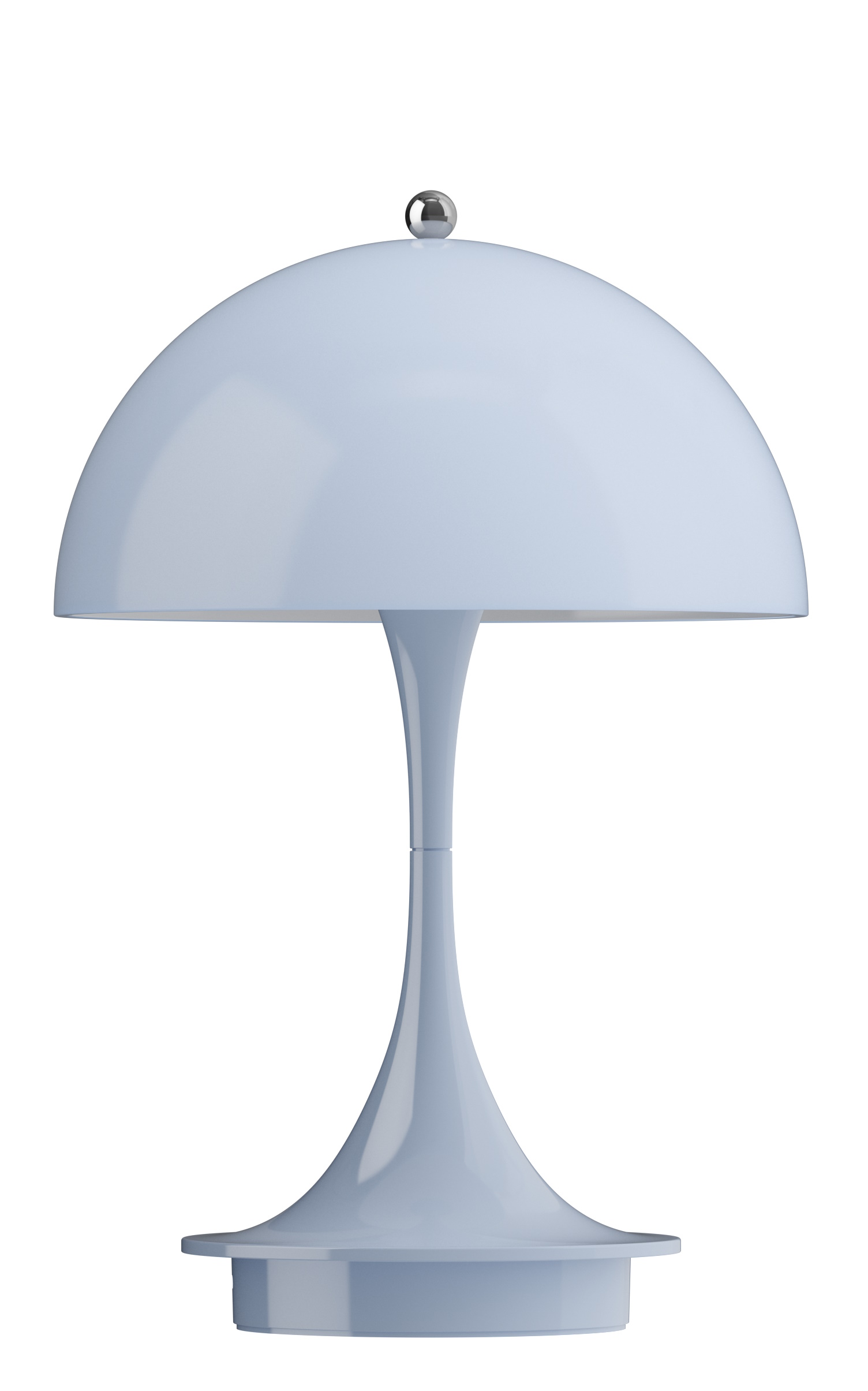 Panthella Portable Tischleuchte in Opal Blau von Louis Poulsen für Innen und Außen.