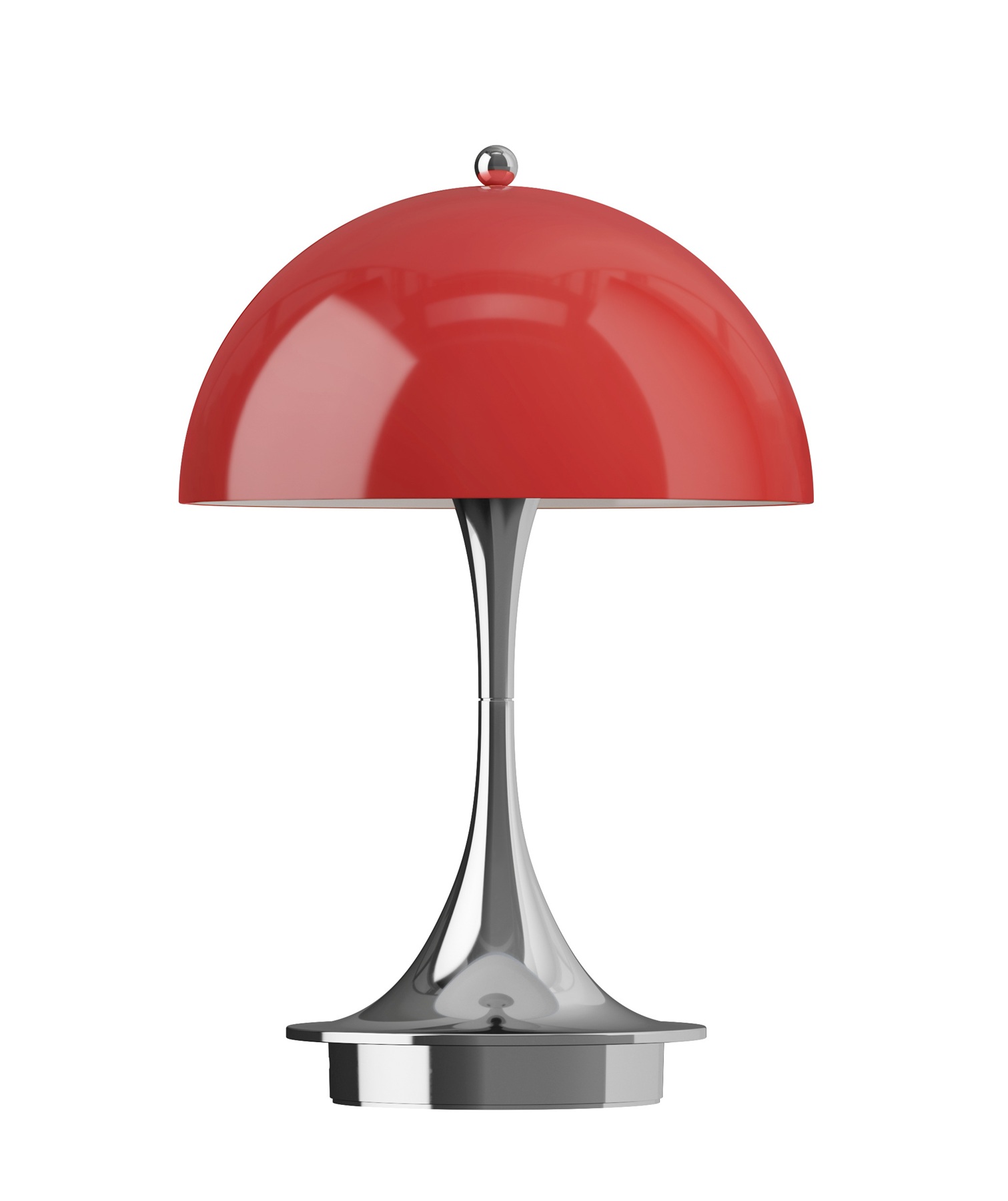 Panthella Originals  160 Portable Lamp Chroom tafellamp / acculamp Louis Poulsen Rood