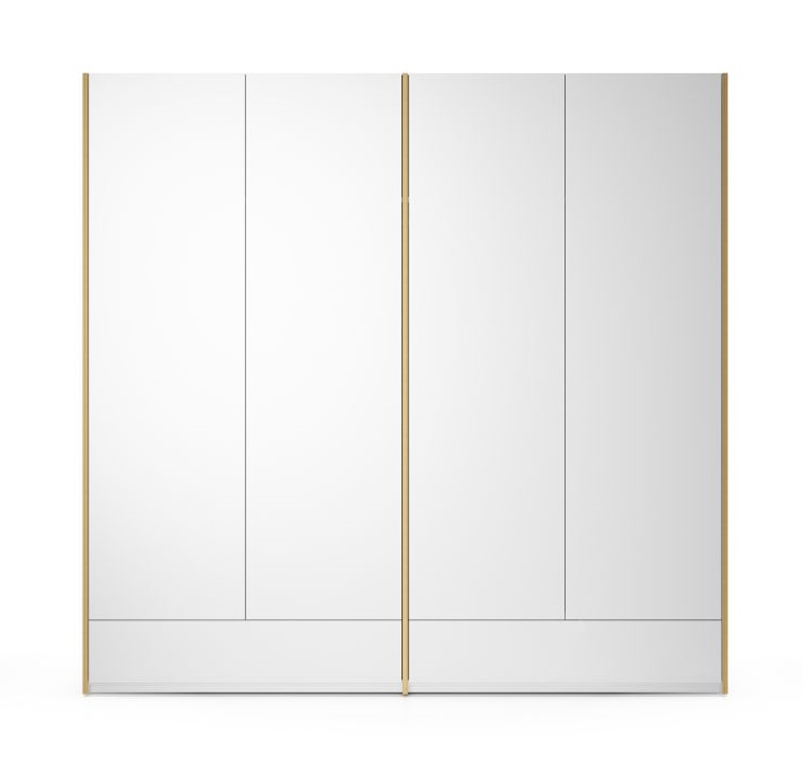 MODULAR PLUS Schrank von Müller Möbelwerkstätten mit weißen Türen und zwei Schubladen.