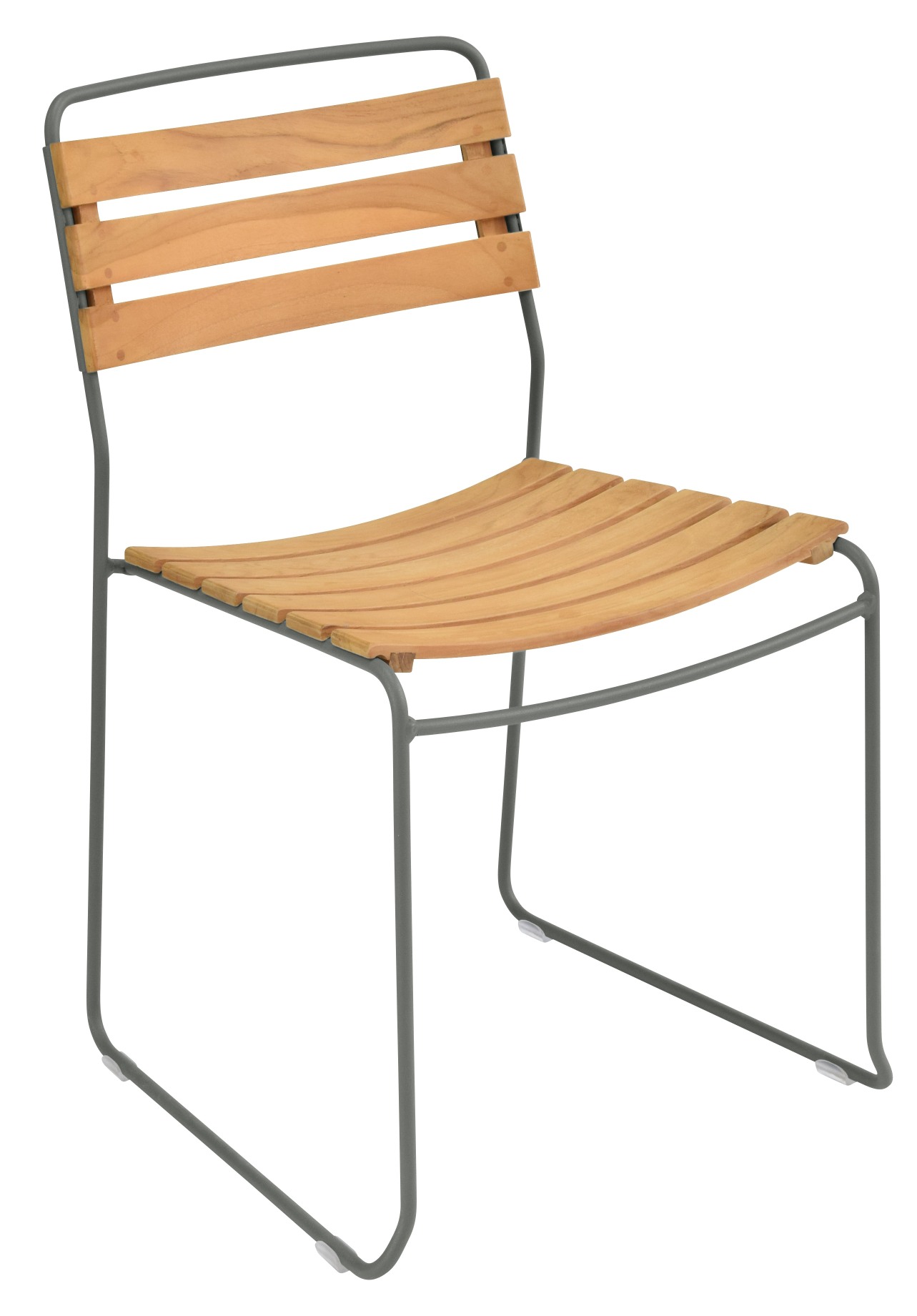 Surprising Teak Chair von Fermob für den Außenbereich: Moderner Gartenstuhl aus Teakholz und Metall.