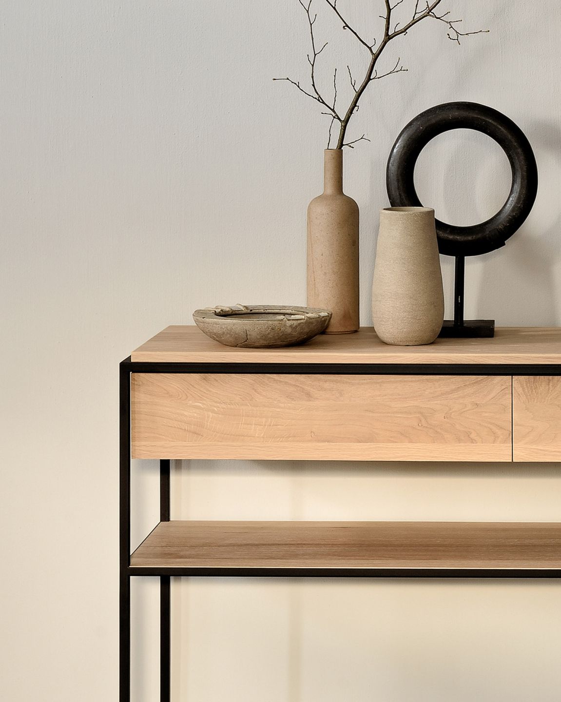 Monolit-consoletafel eikenhout Ethnicraft