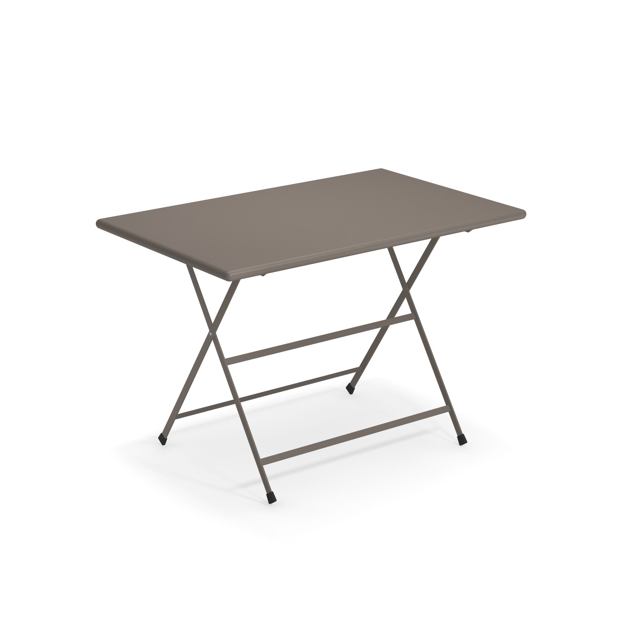 Arc en Ciel Klapptisch 110 cm von emu, Gartentisch aus Metall in Taupe, rechteckig.