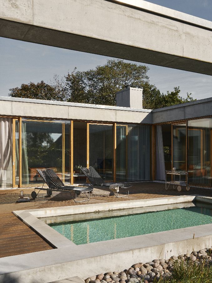Click verstelbare chaise longue voor buiten Houe