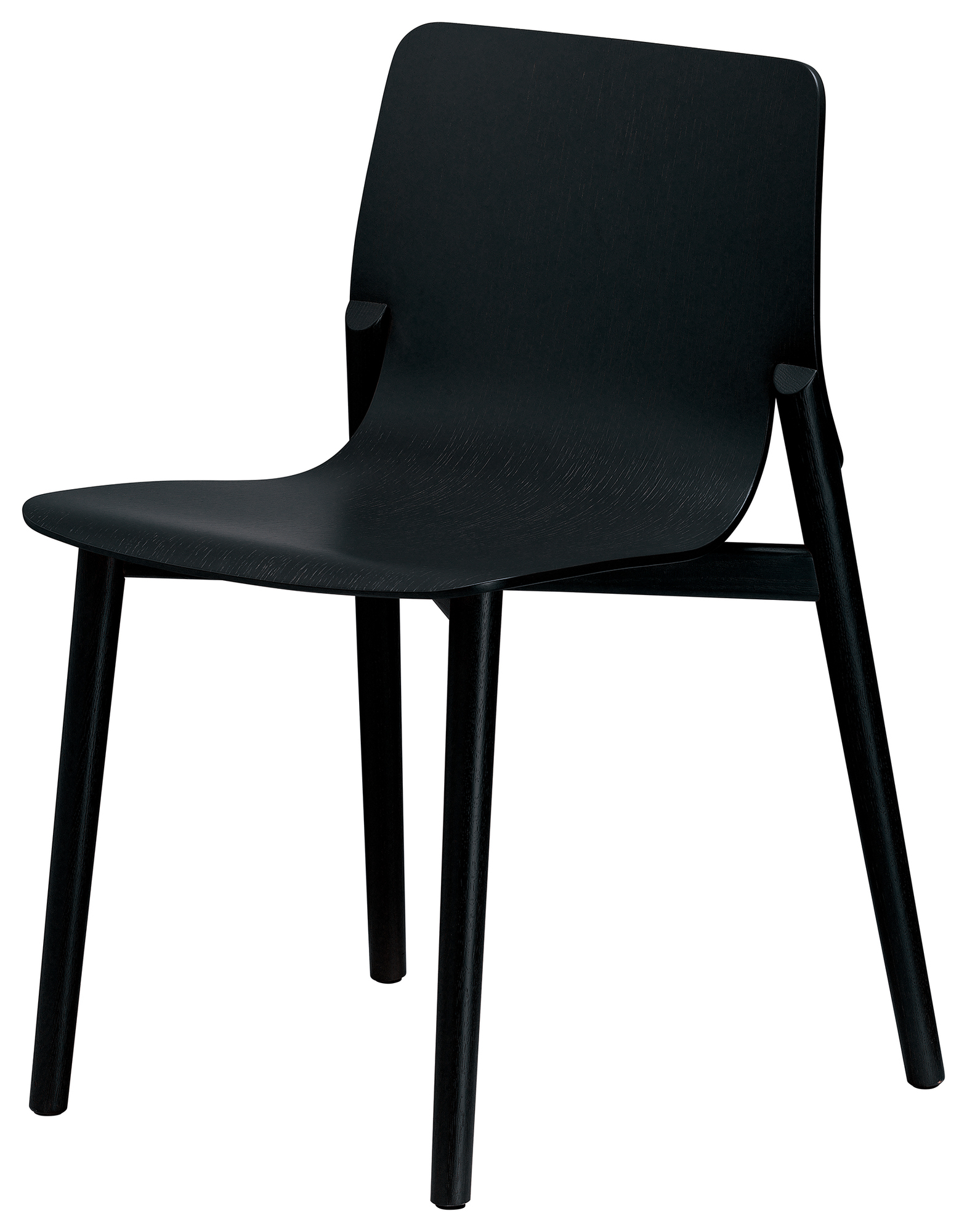 Schwarzer Kayak Holzstuhl, Modell 047, von Alias. Moderner Holzstuhl für Esszimmer und Wohnbereich.