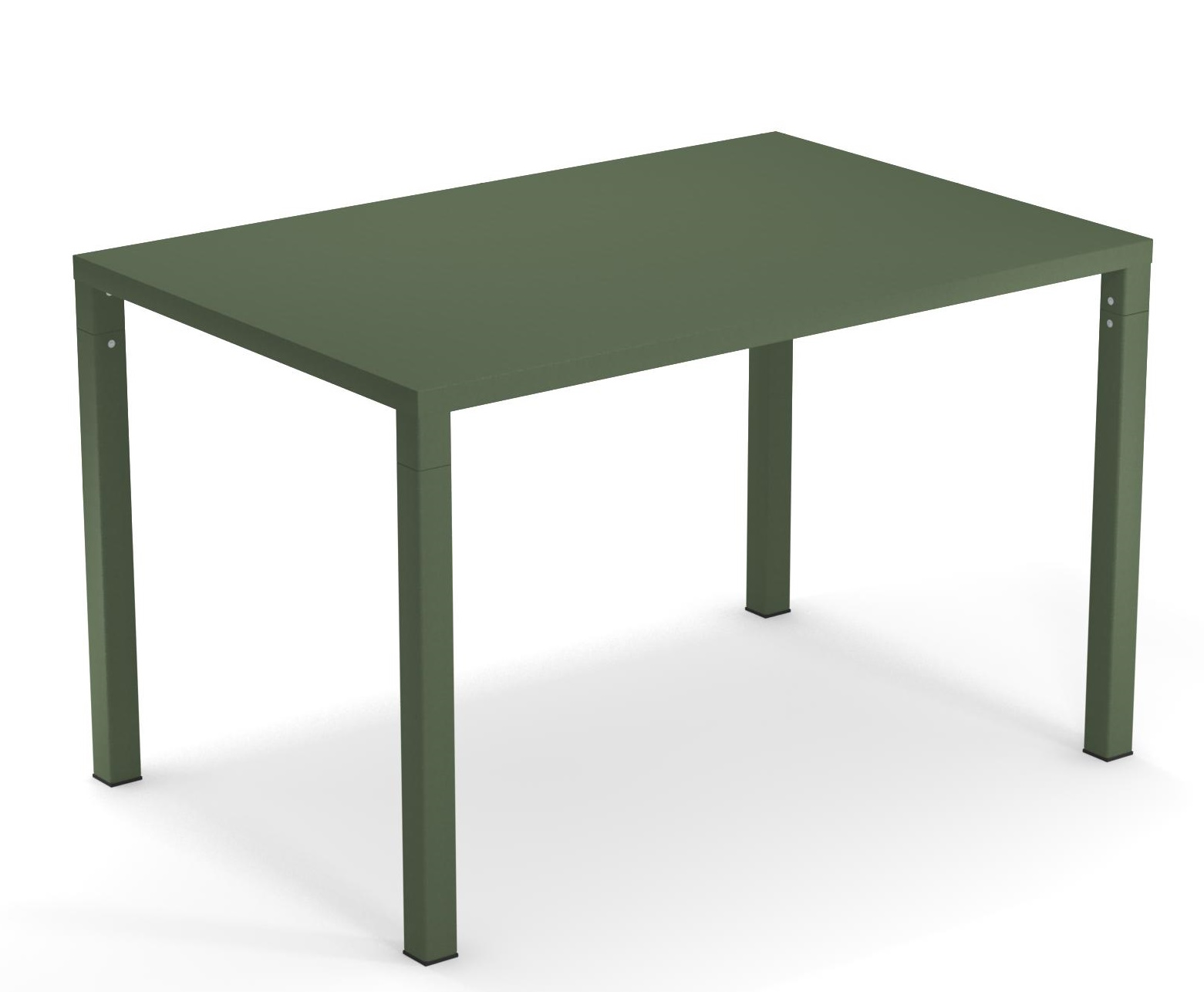 Emu Nova Tisch Outdoor, rechteckig, aus grünem Metall, für Garten, Terrasse und Balkon.