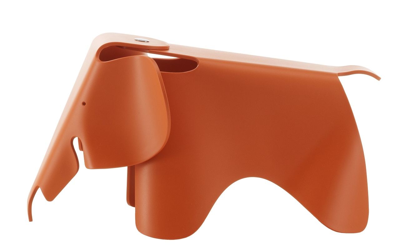 Eames Elephant Small klein RE Vitra Rood Oranje