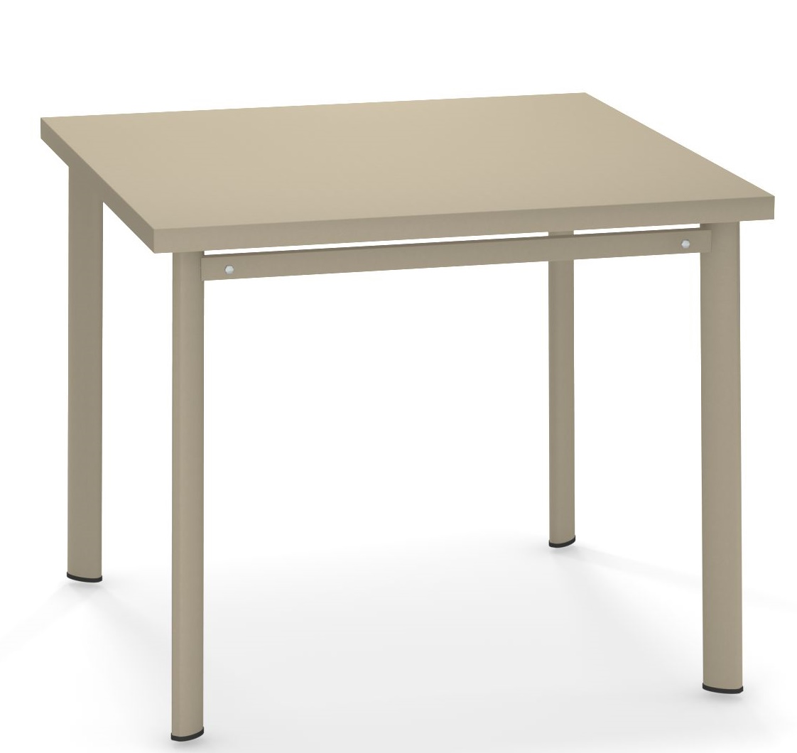 Quadratischer Star Tisch Outdoor von Emu in Taupe, ideal für Garten, Terrasse und Balkon.