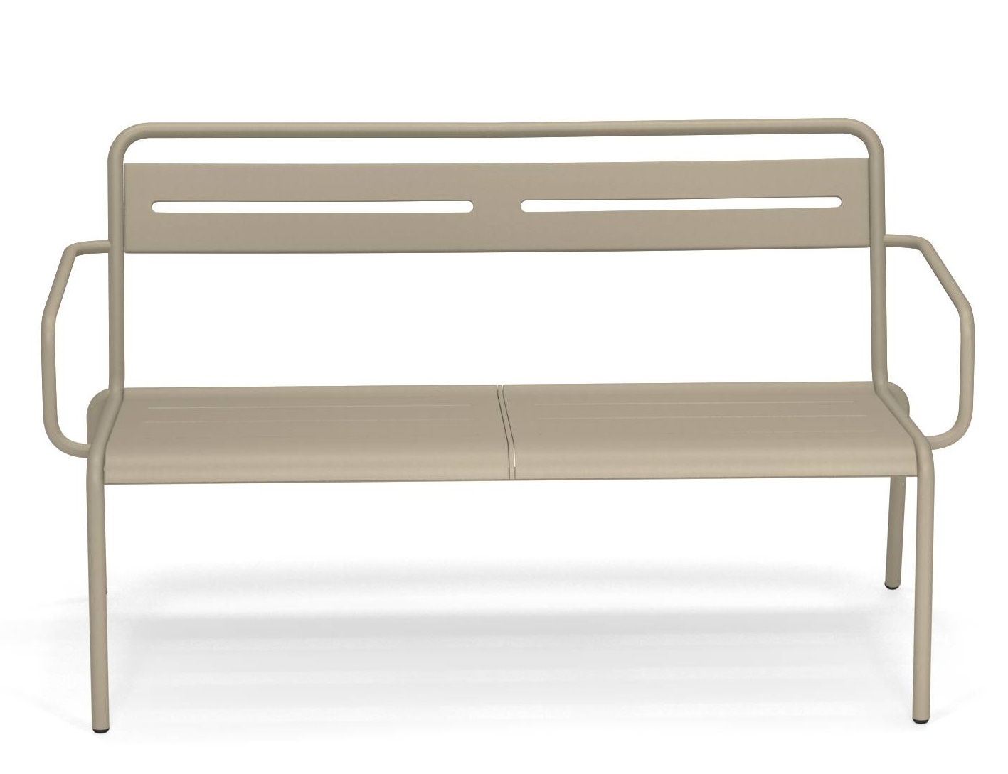 Beige Star Sofa Outdoor von Emu, eine moderne und minimalistische Gartenbank aus Metall.