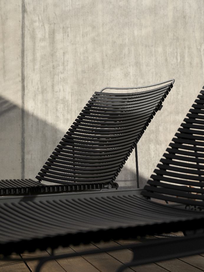 Click verstelbare chaise longue voor buiten Houe