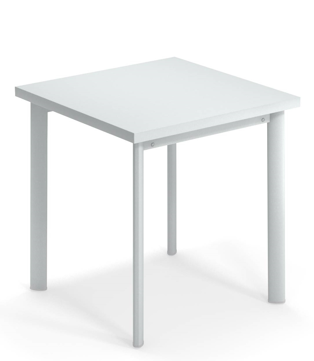 Weißer, quadratischer Star Tisch von Emu für den Außenbereich, ideal für Garten, Terrasse oder Balkon.