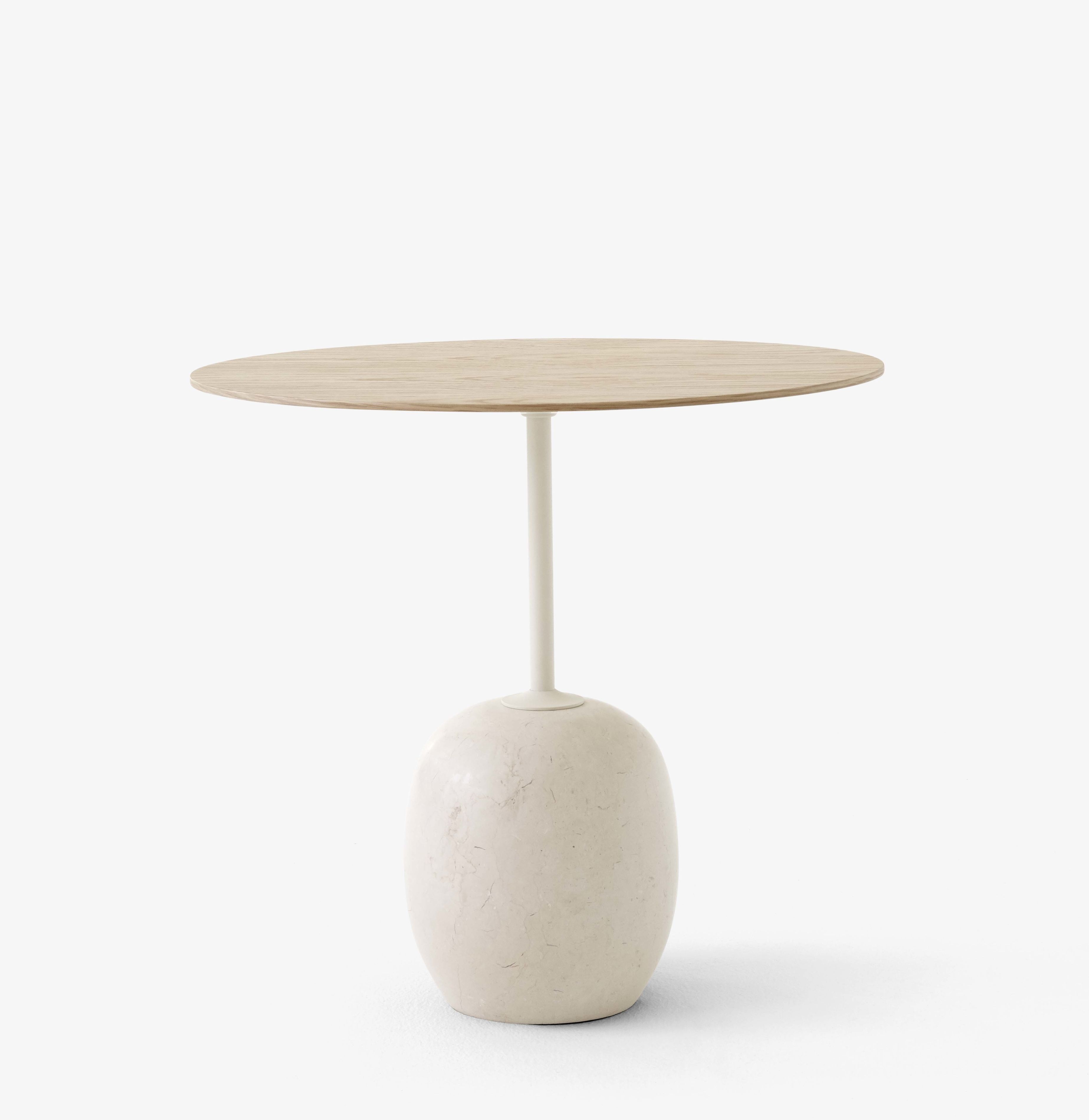 Lato LN8 / LN9 bijzettafel met houten blad AndTradition eiken - marmer Crema Diva