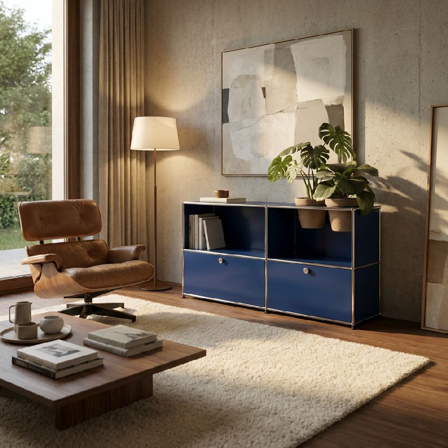 USM Haller dressoir M57 met klapdeuren en plantenbak
