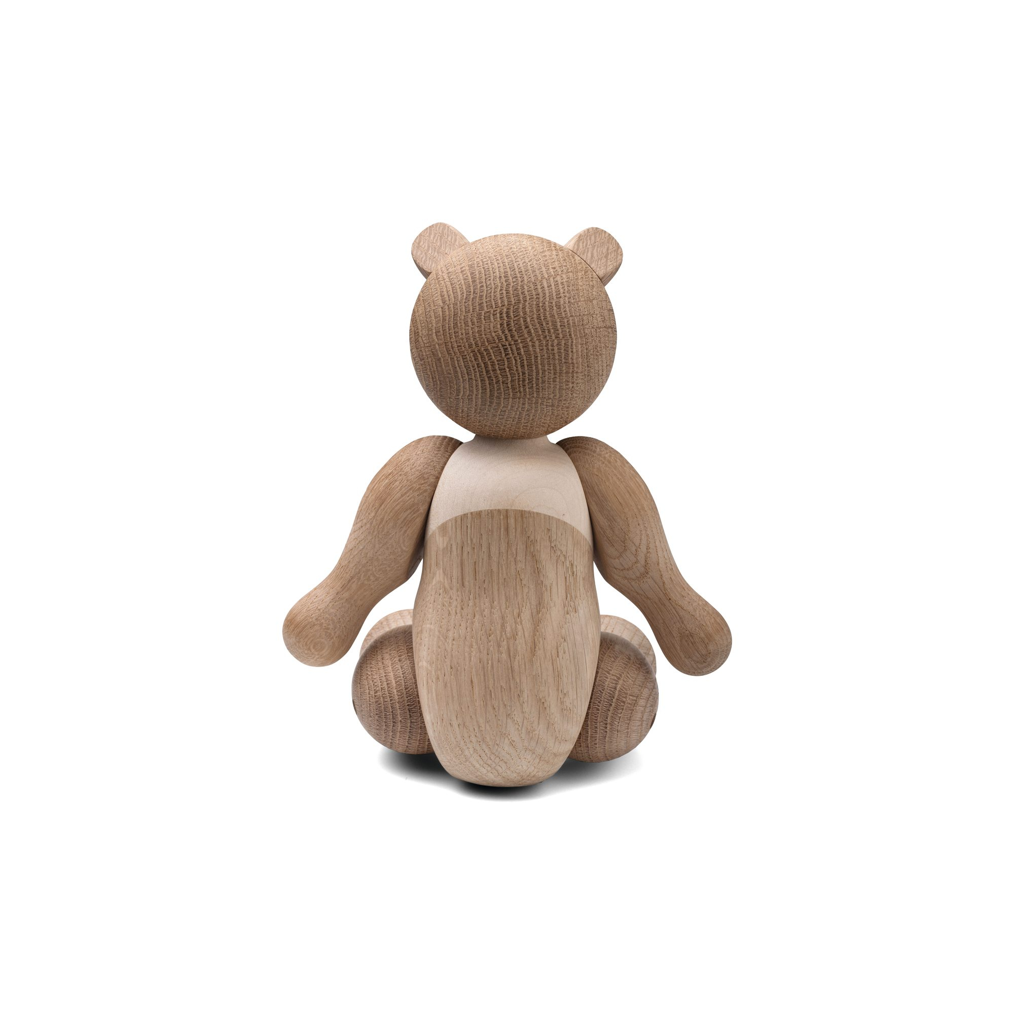Kay Bojesen Bär Holzfigur: Mittelgroße, sitzende Holzdekoration in natürlicher Holzfarbe.