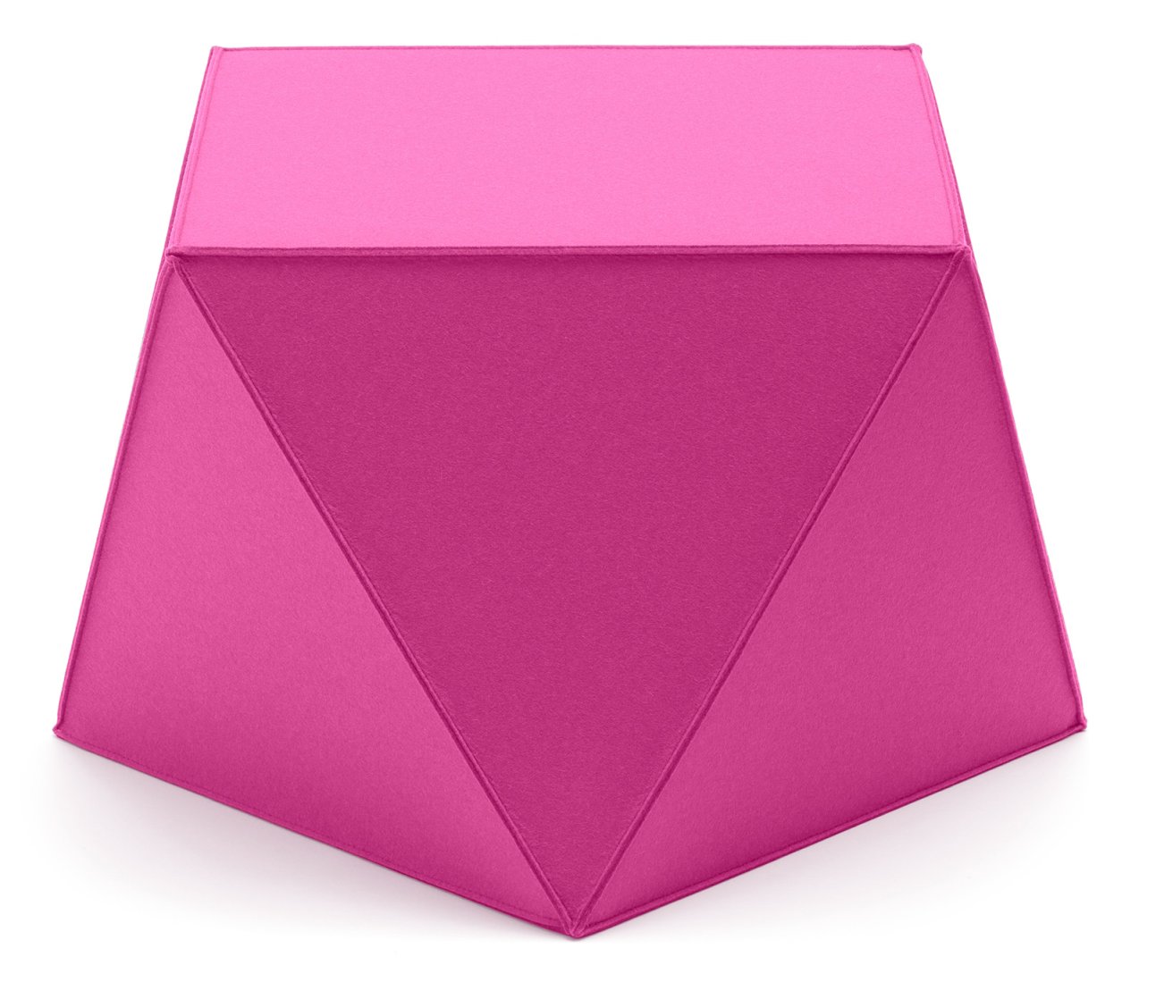 Pinker Diamond Sitzhocker von HEY-SIGN by BWF Group, moderner Filzhocker für Wohnzimmer und Büro.