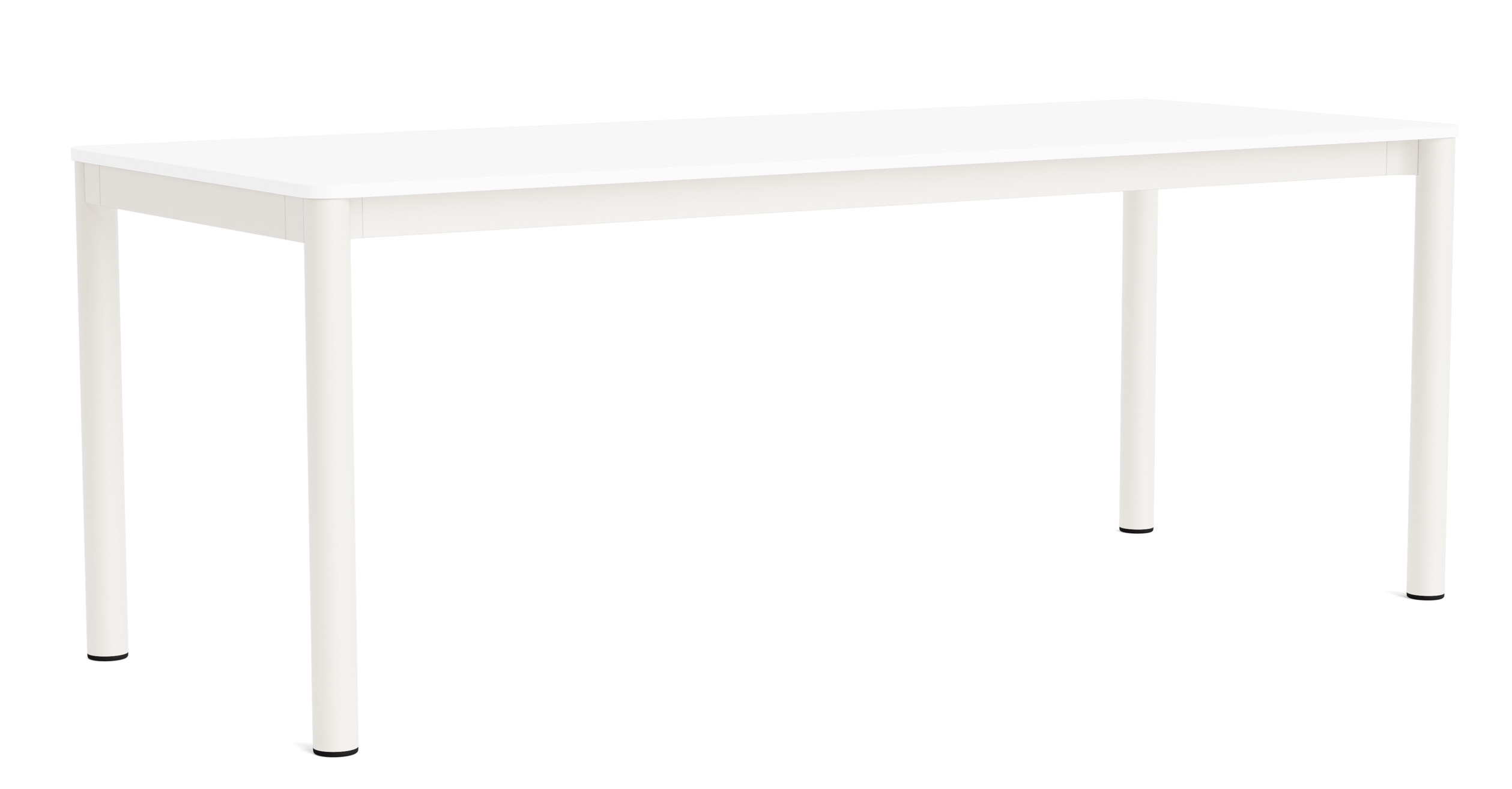 Annex Table Flush Esstisch von Hay, weißer, rechteckiger Tisch mit minimalistischem Design für Esszimmer und Küche.