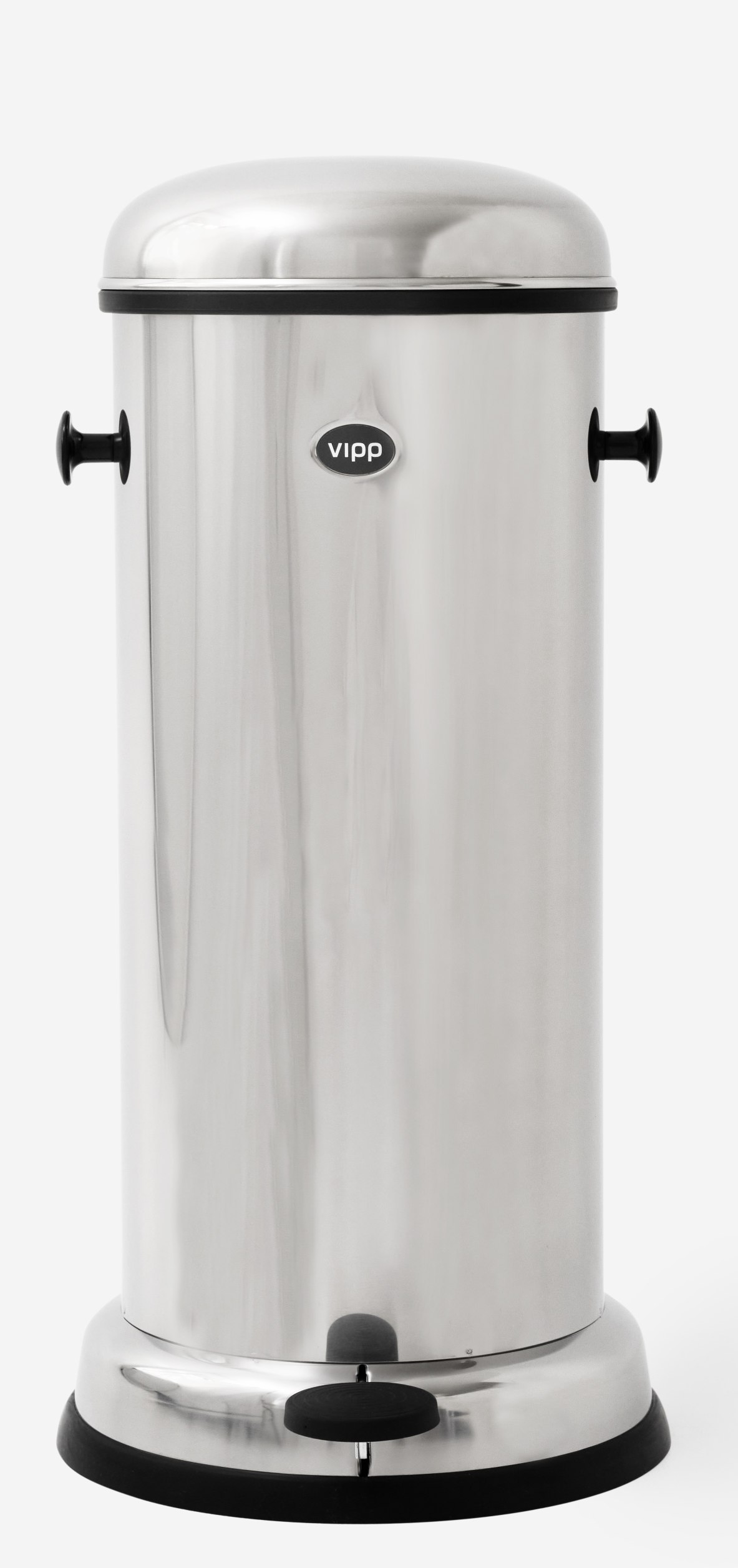 Edelstahl Treteimer von Vipp, 18 Liter Fassungsvermögen, für Küche und Bad.