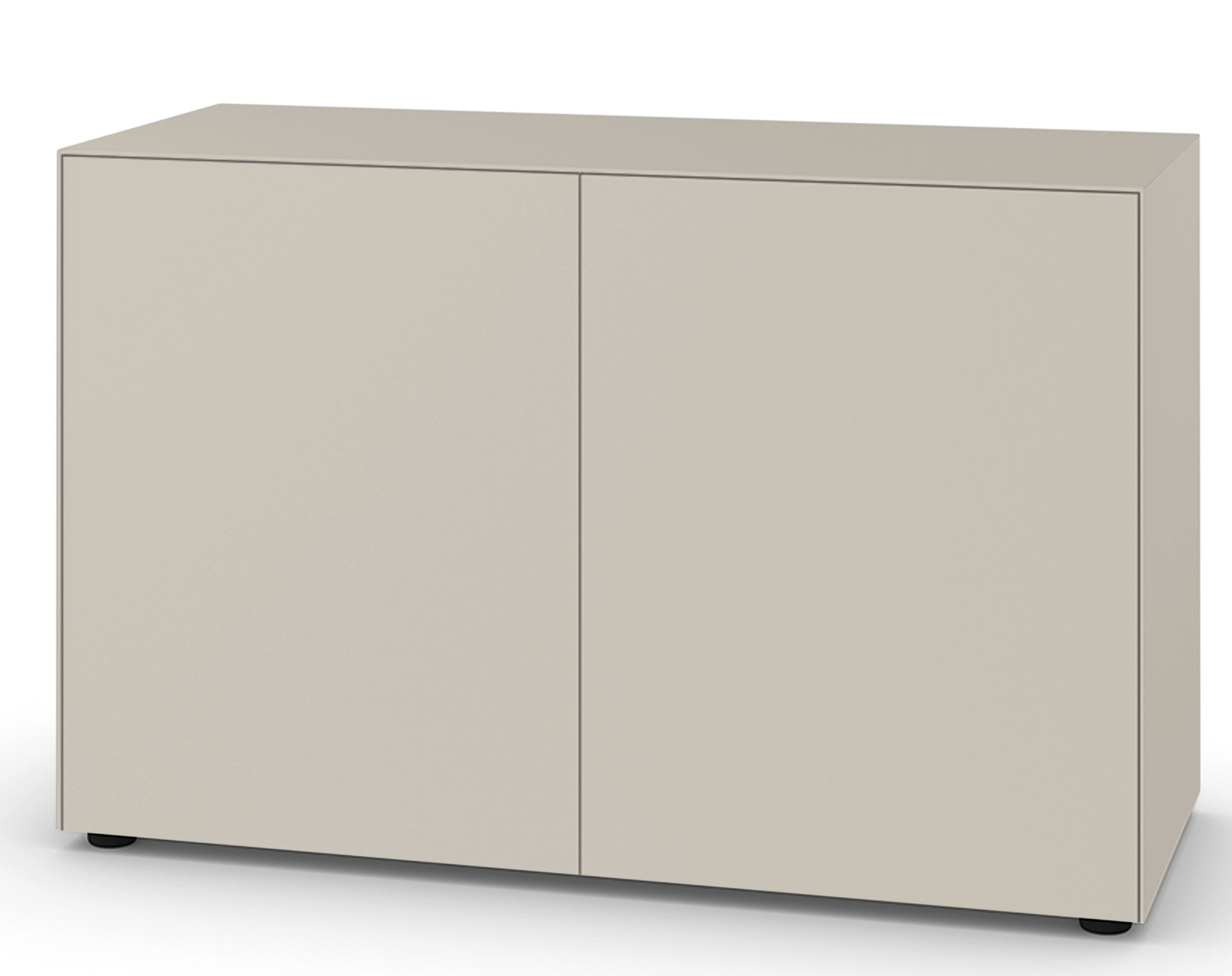 Piure Nex Pur Box Board mit Tür, beige, modernes Sideboard für Wohnzimmer und Büro.