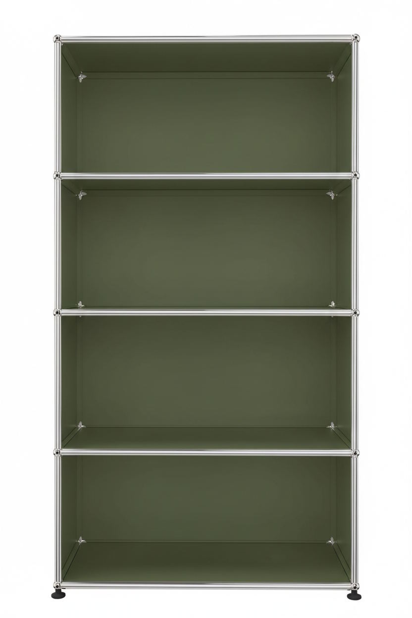 USM Haller Open Shelf H 144 cm Olive Green
