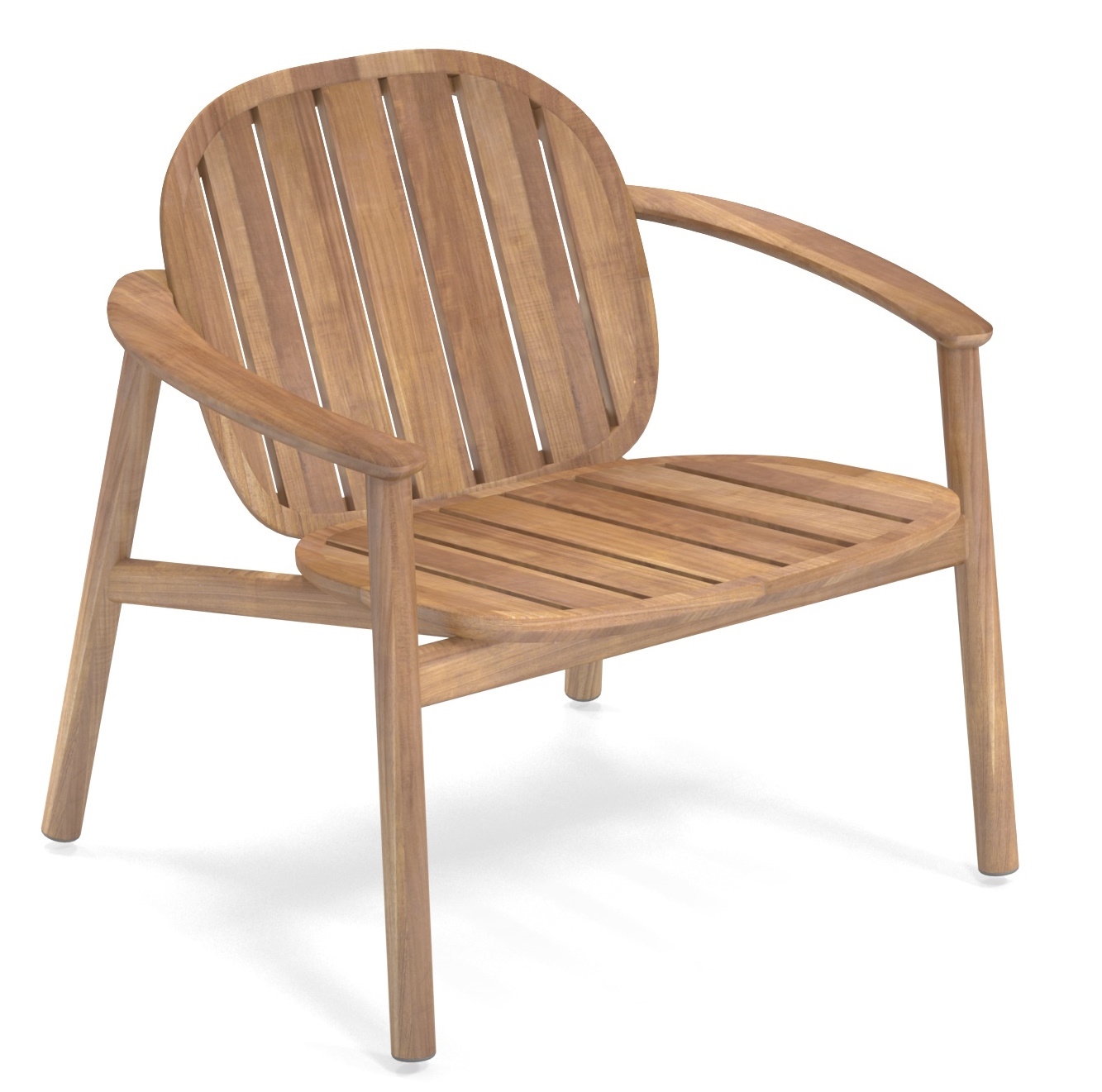 Twins Lounge Chair aus Holz, Armlehnenstuhl für den Außenbereich von Emu, Gartenmöbel.